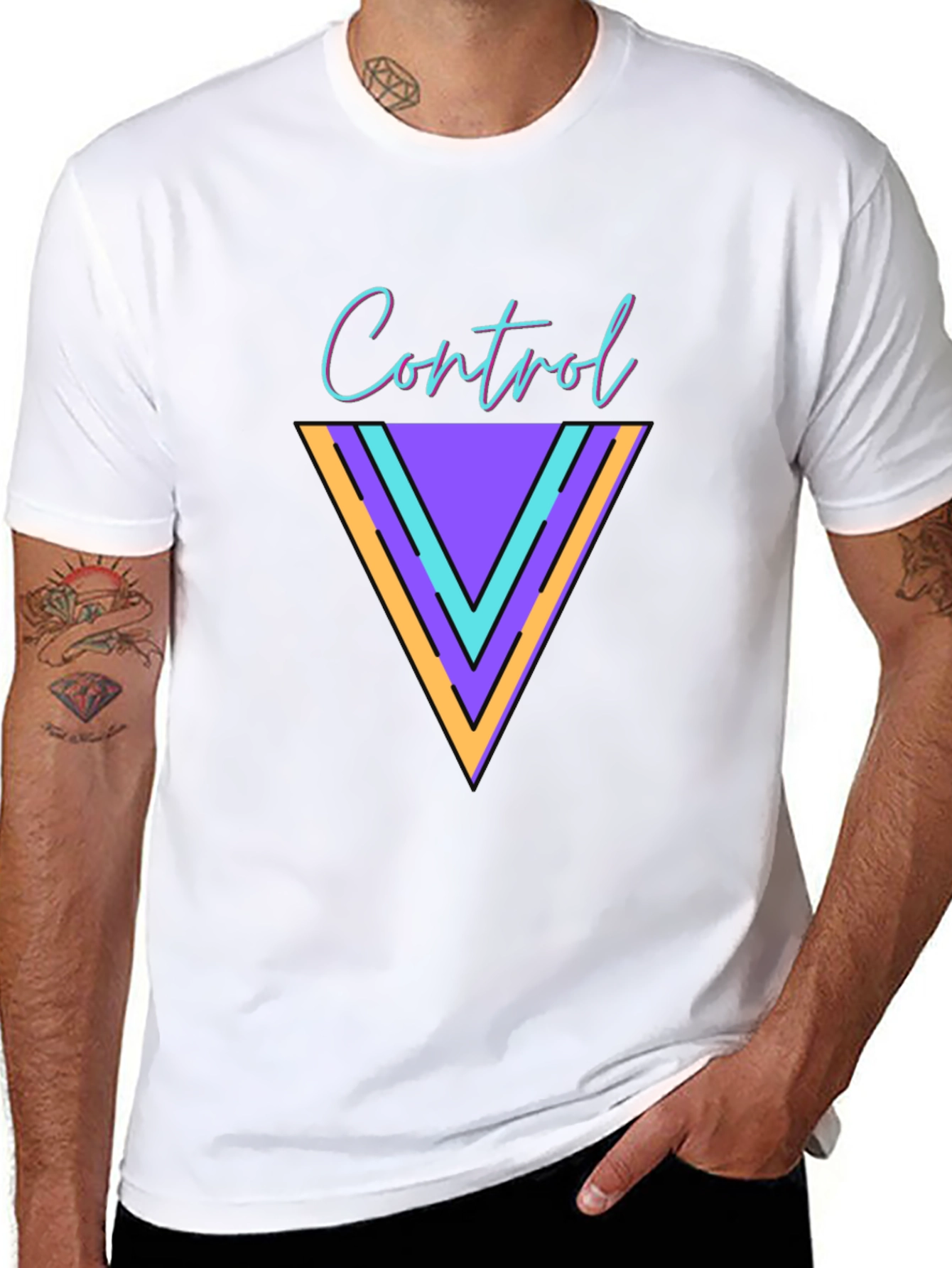 Retro Control Triangle Graphic Tee
