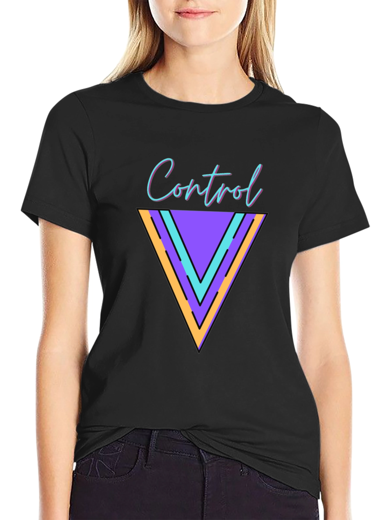 Retro Control Triangle Graphic Tee