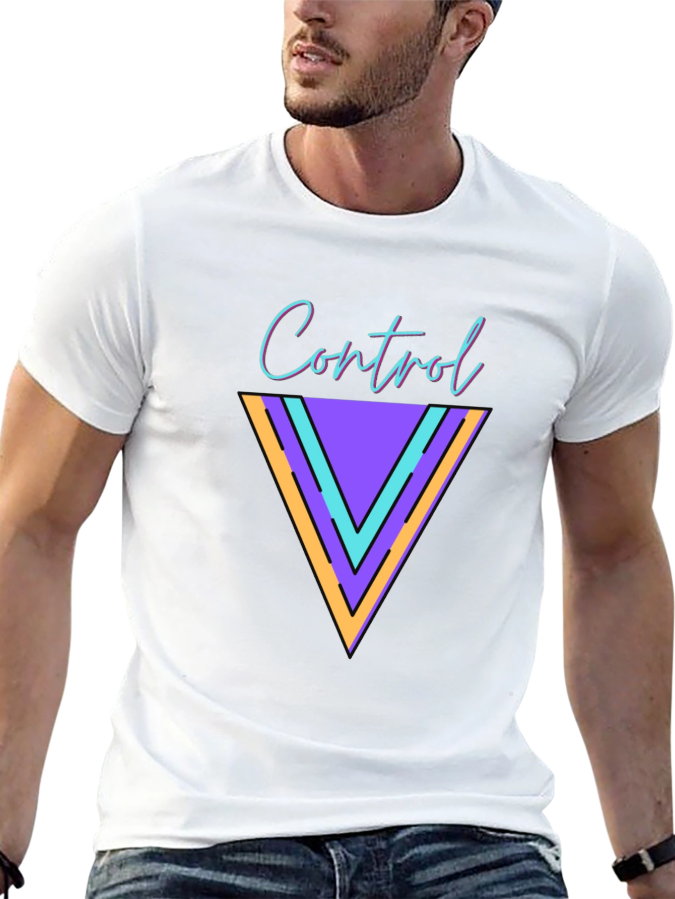 Retro Control Triangle Graphic Tee