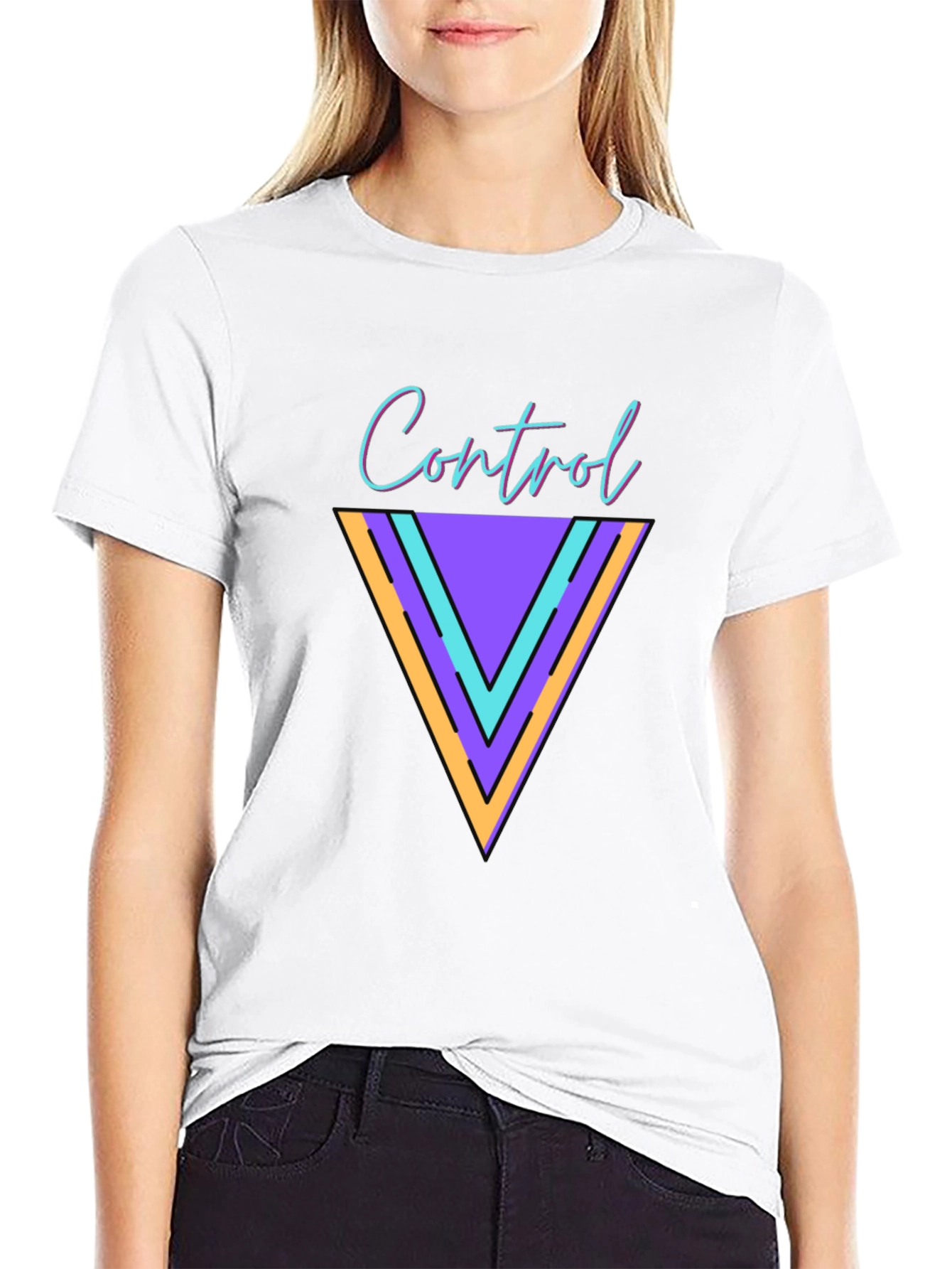 Retro Control Triangle Graphic Tee