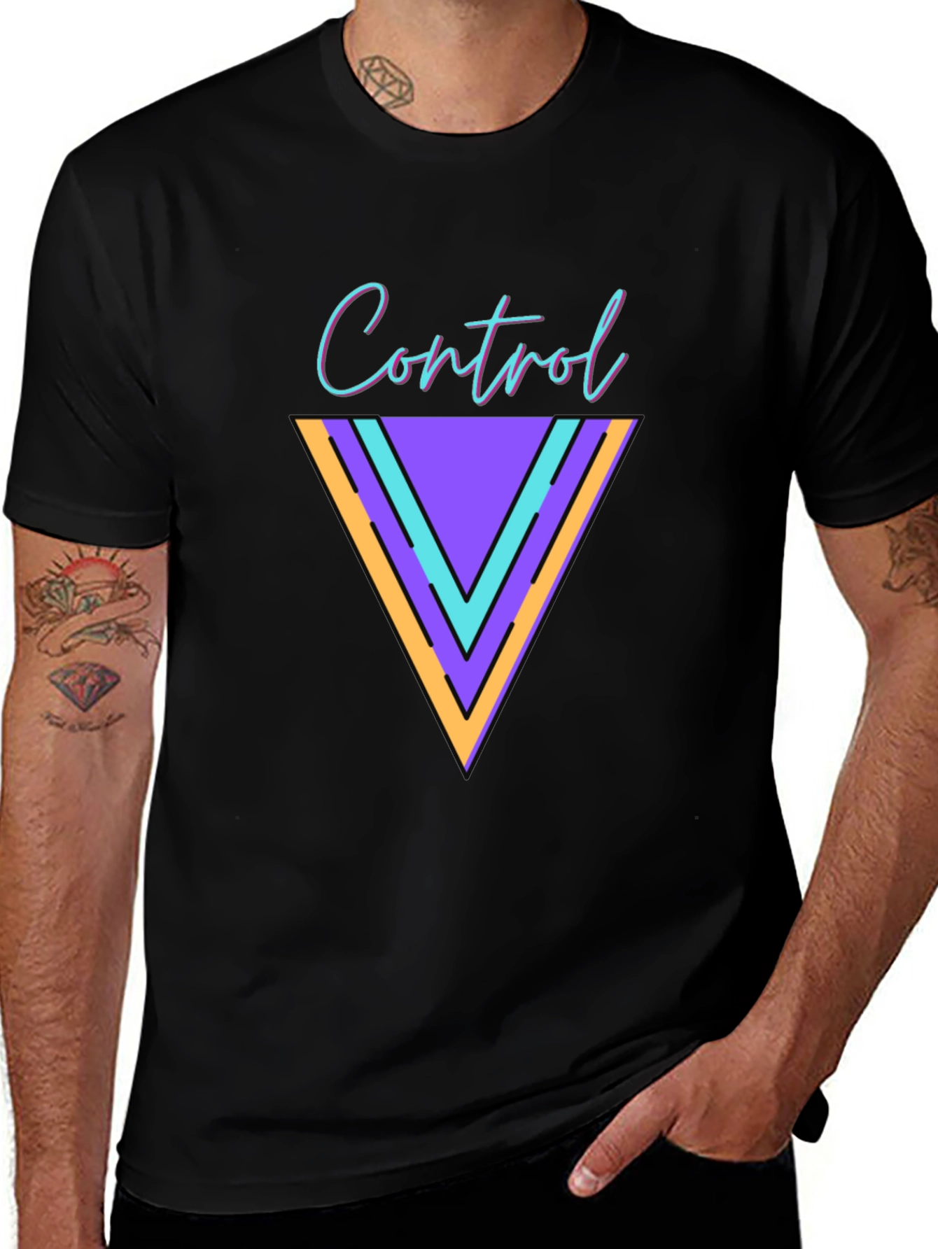 Retro Control Triangle Graphic Tee
