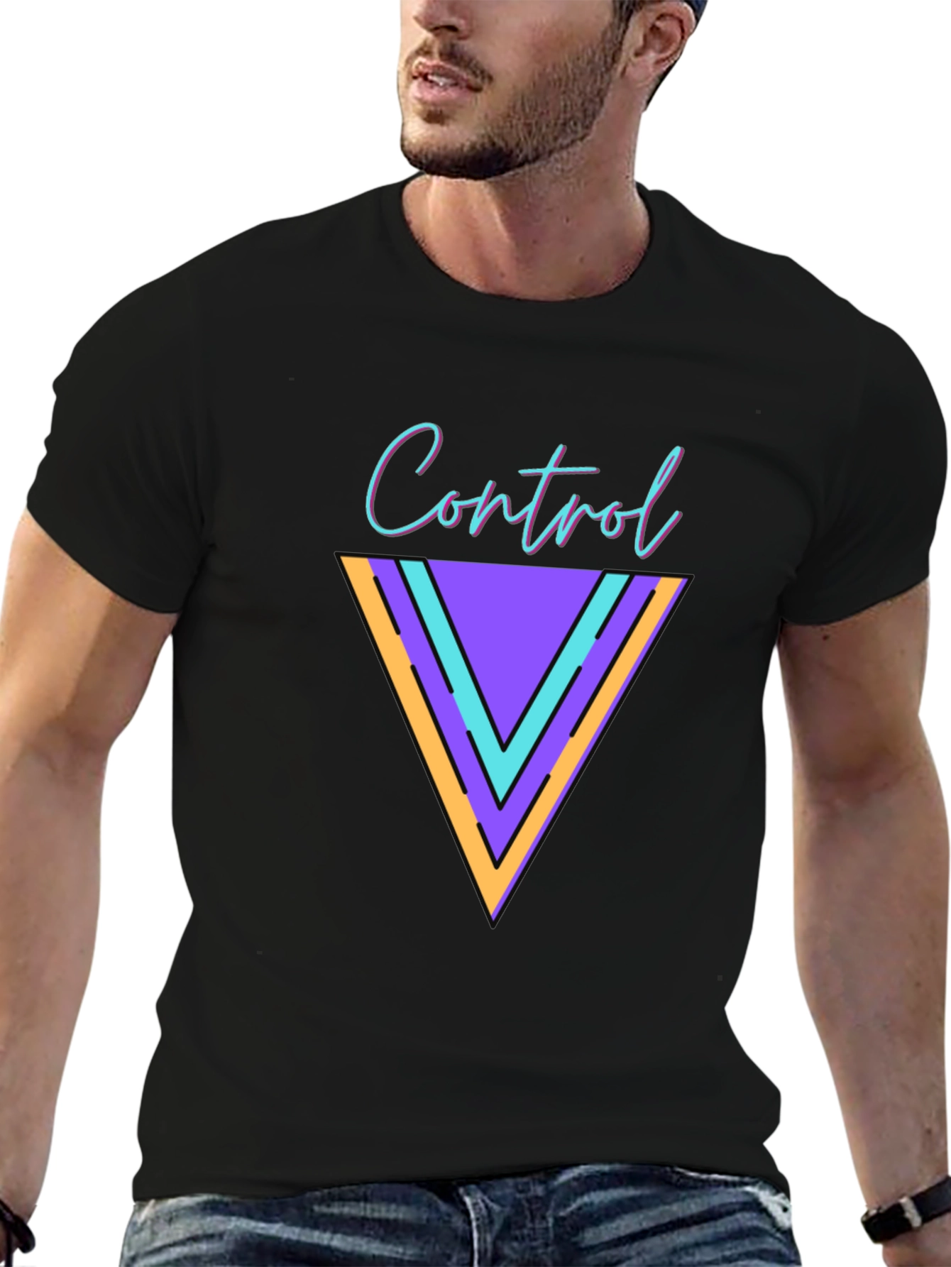 Retro Control Triangle Graphic Tee