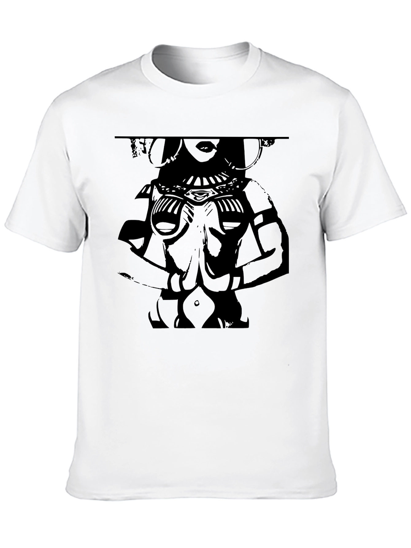 Bold Graphic Print Tee - Black
