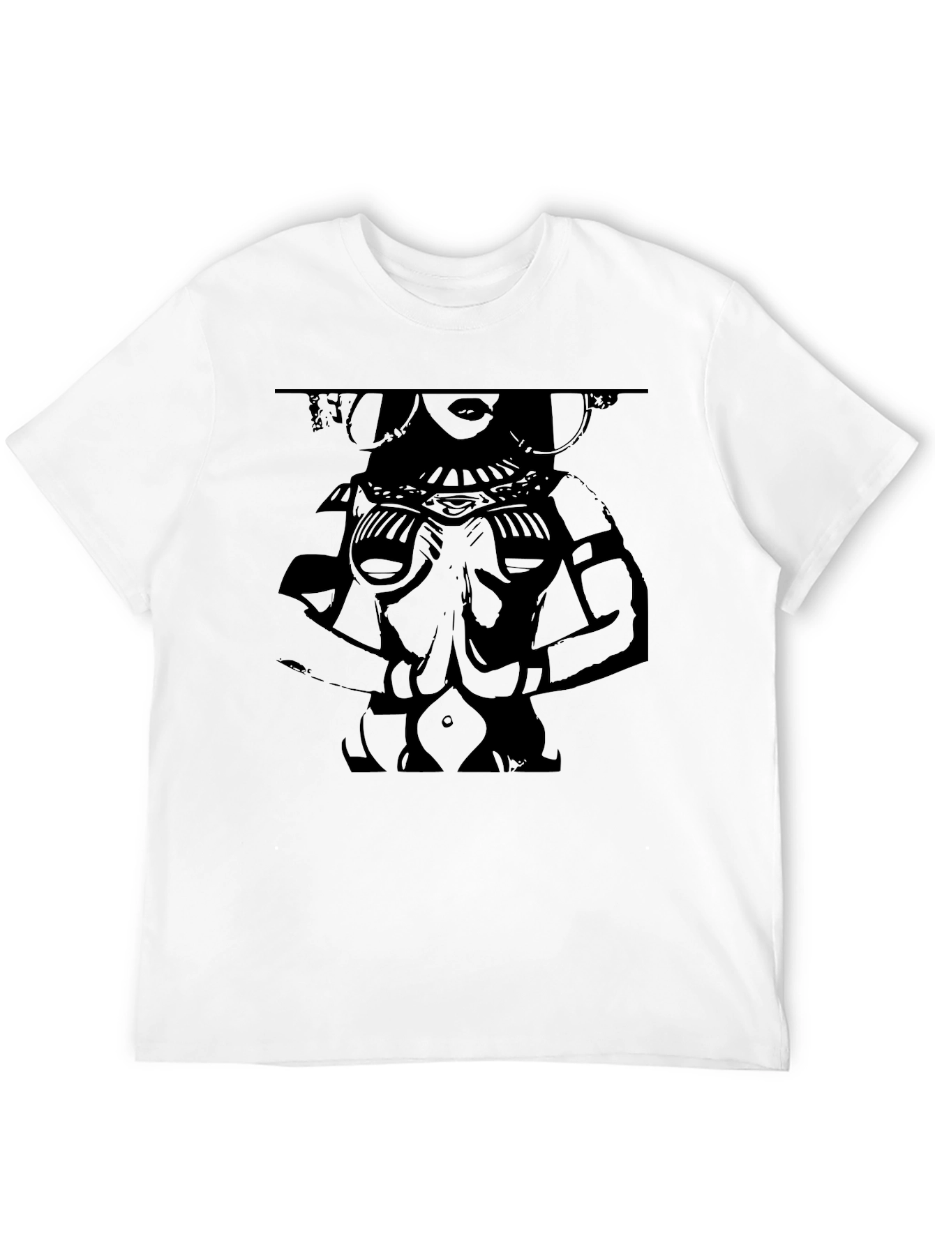 Bold Graphic Print Tee - Black