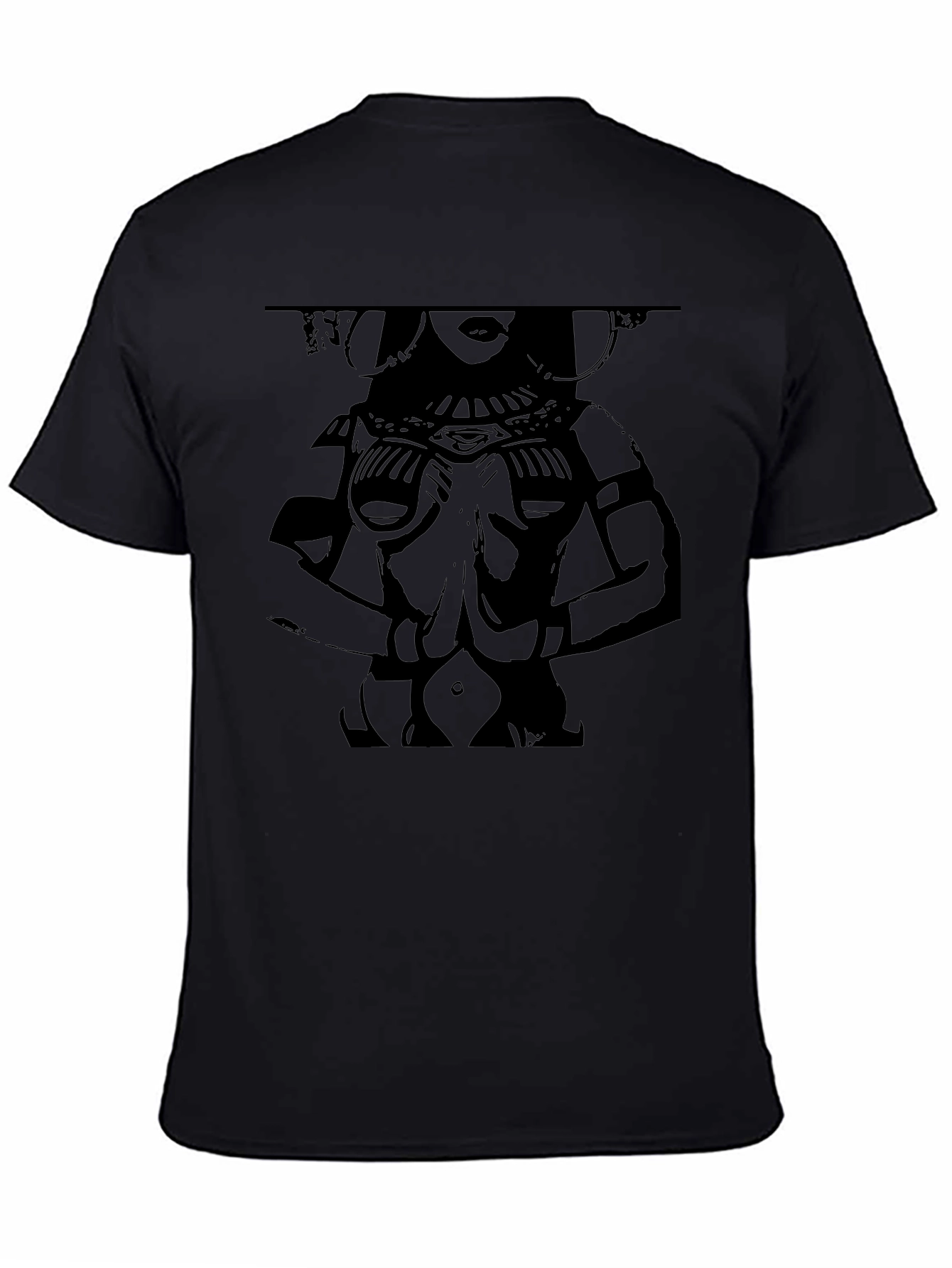 Bold Graphic Print Tee - Black