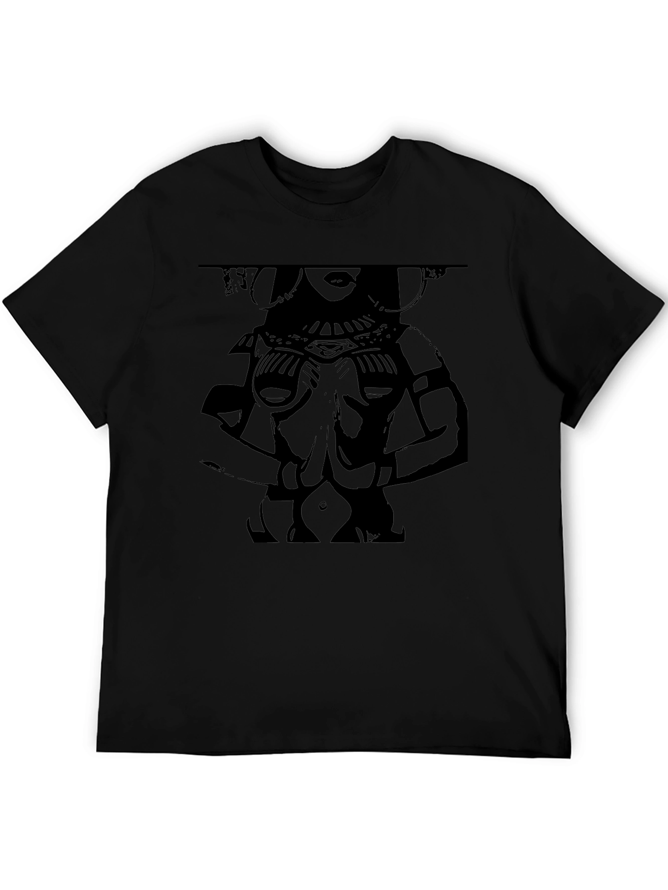 Bold Graphic Print Tee - Black