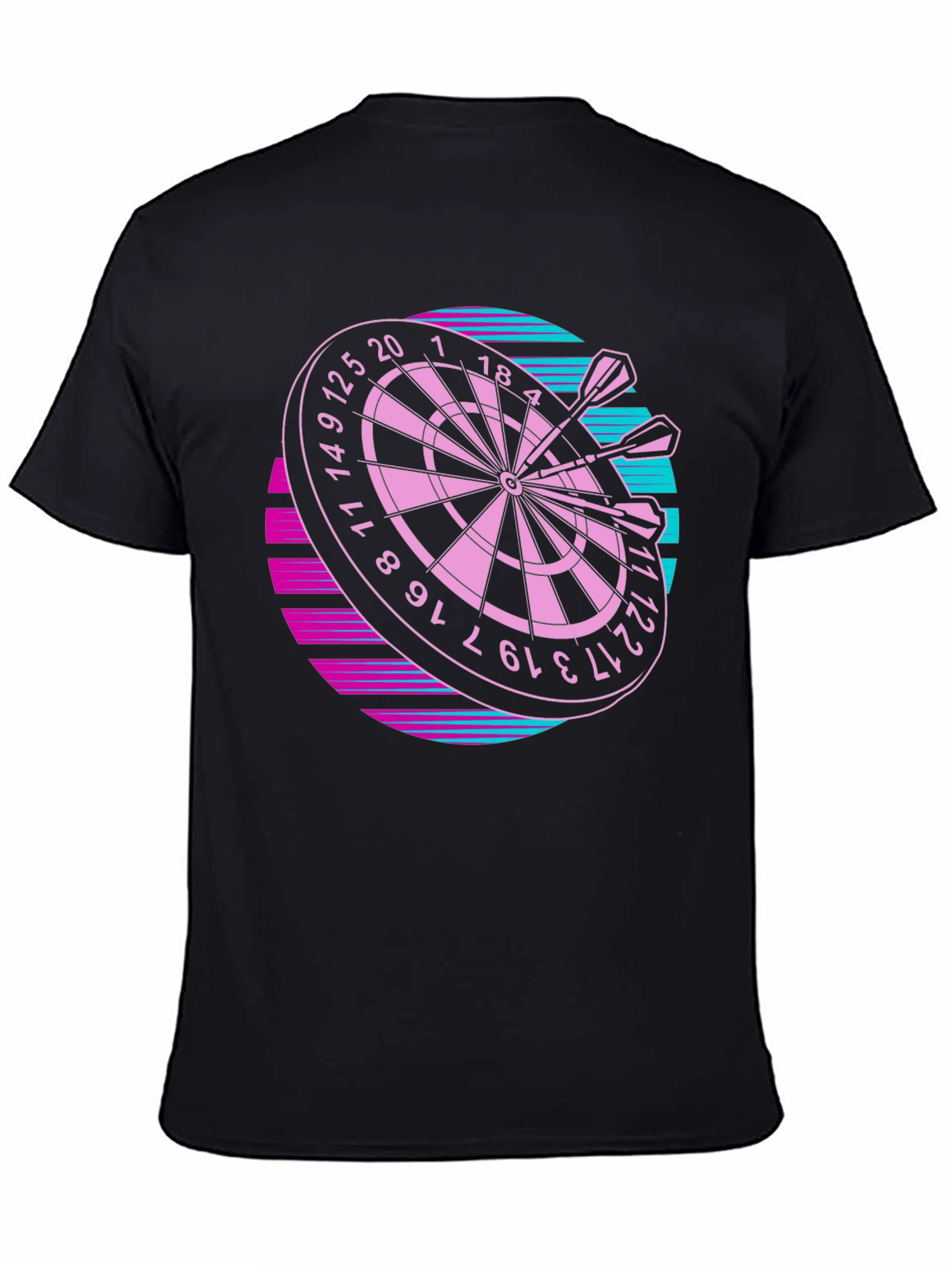 Retro Dartboard Graphic Tee - Throwback Style
