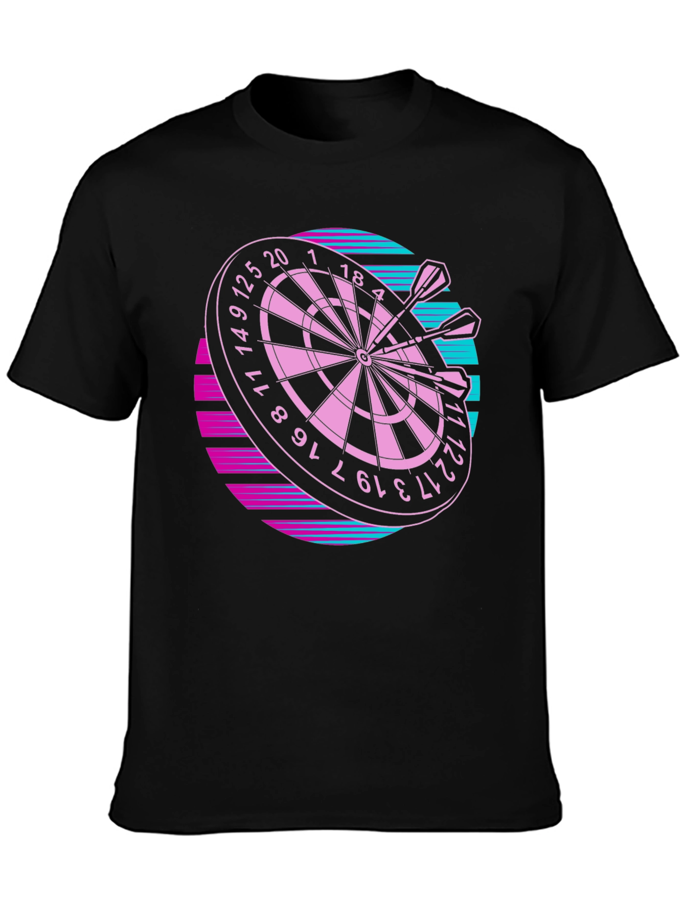 Retro Dartboard Graphic Tee - Throwback Style