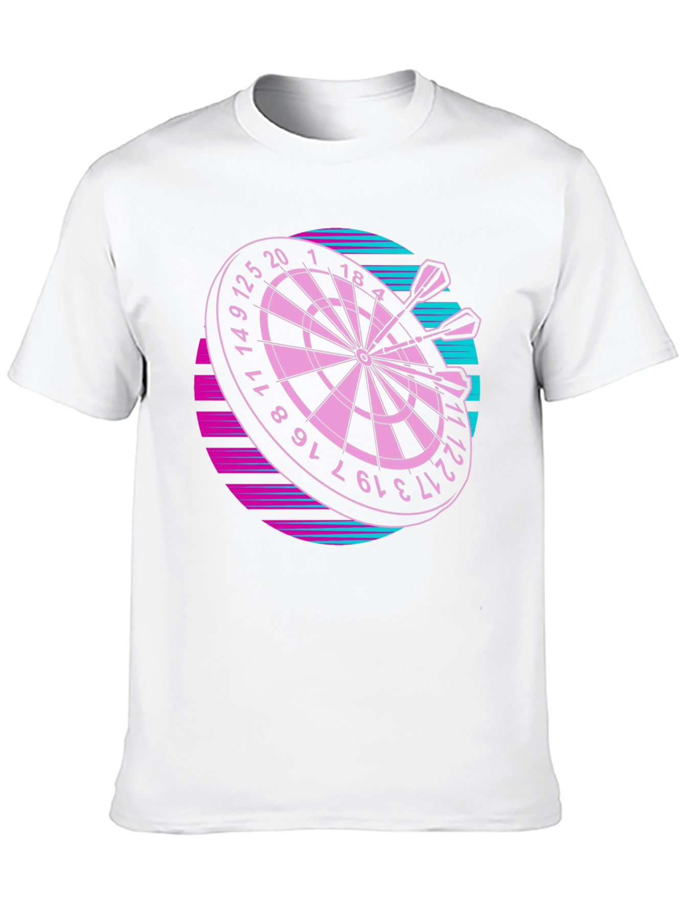 Retro Dartboard Graphic Tee - Throwback Style