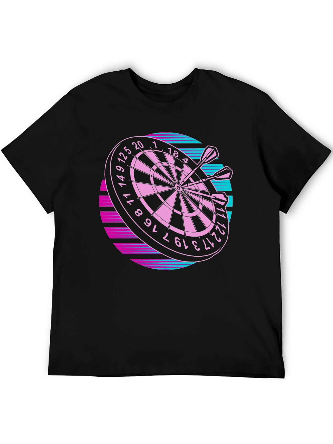 Retro Dartboard Graphic Tee - Throwback Style