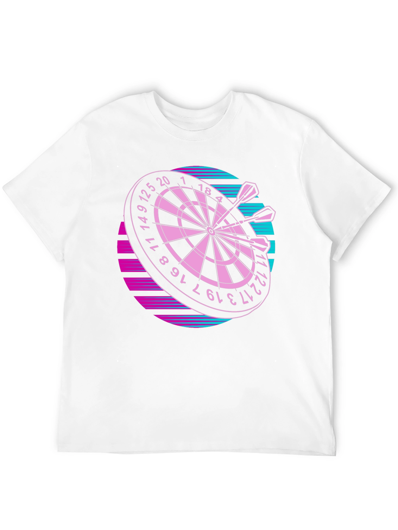 Retro Dartboard Graphic Tee - Throwback Style