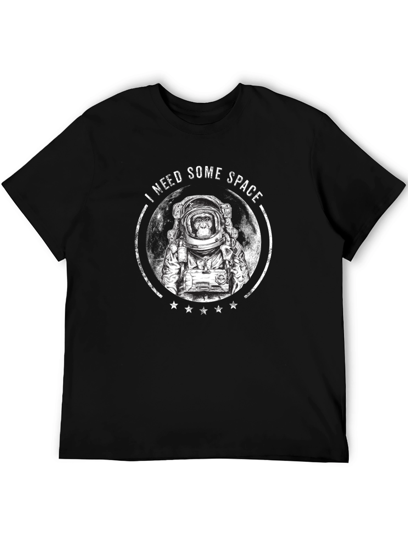 I Need Some Space Monkey Astronaut Graphic T-Shirt