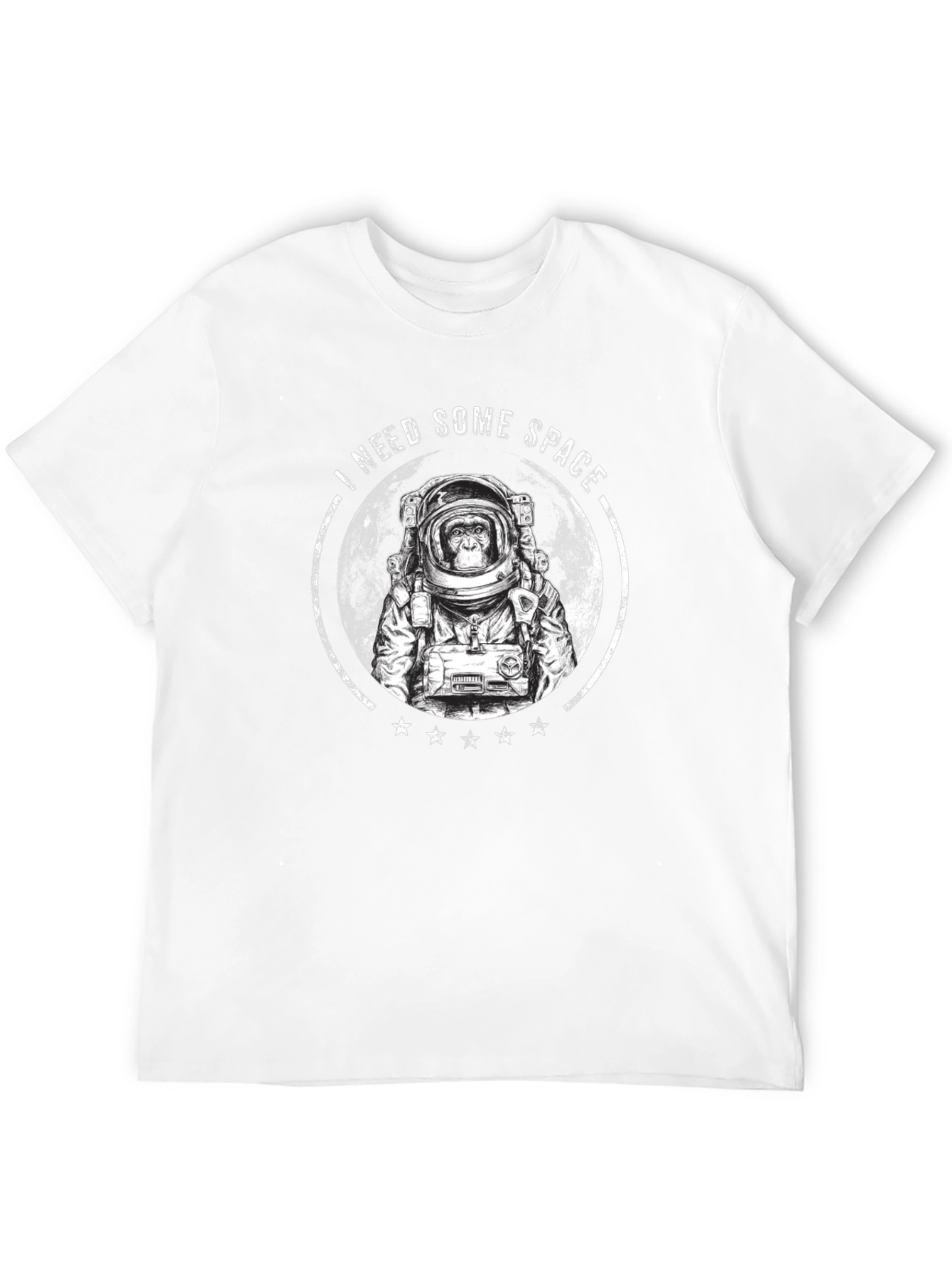 I Need Some Space Monkey Astronaut Graphic T-Shirt