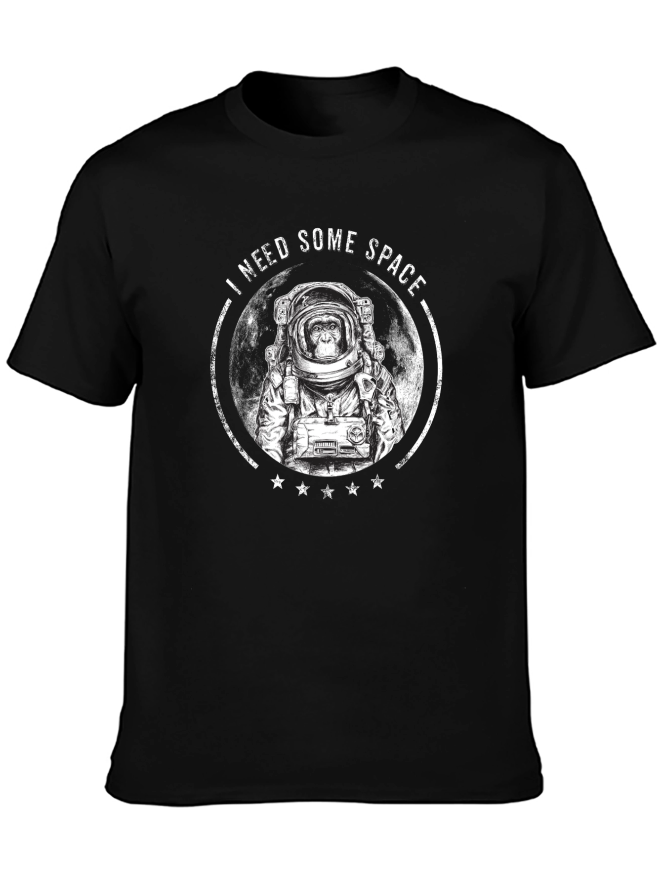 I Need Some Space Monkey Astronaut Graphic T-Shirt
