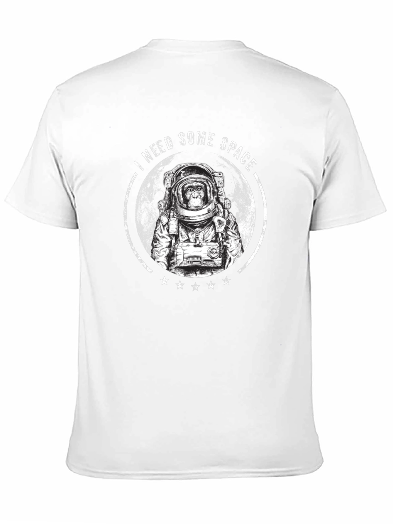 I Need Some Space Monkey Astronaut Graphic T-Shirt