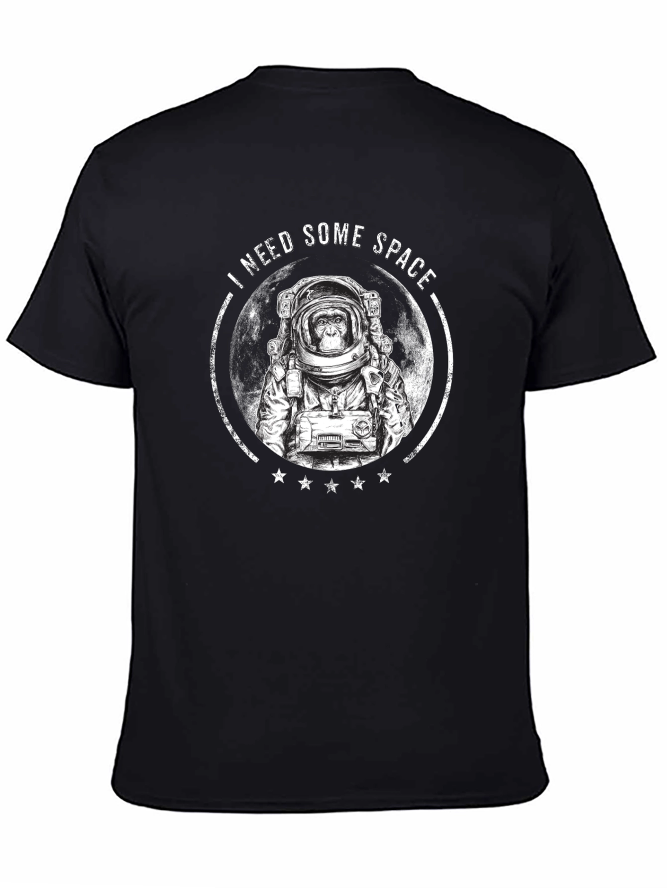 I Need Some Space Monkey Astronaut Graphic T-Shirt