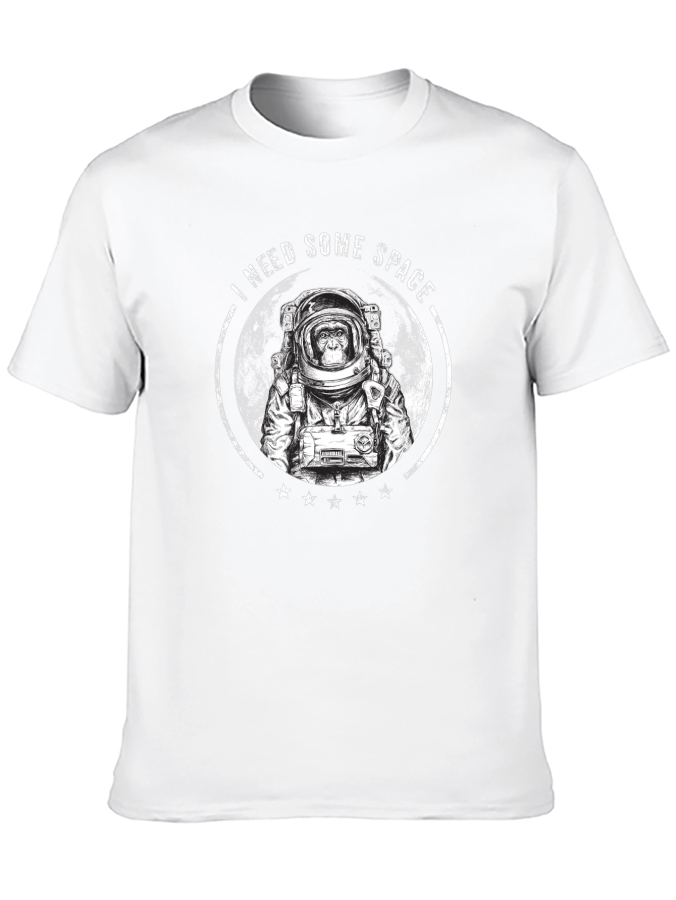 I Need Some Space Monkey Astronaut Graphic T-Shirt