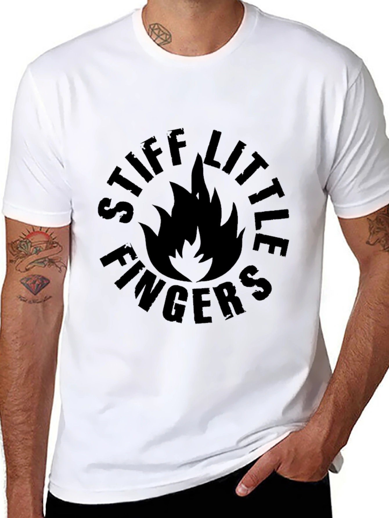 Stiff Little Fingers T-Shirt - Black Music Tee