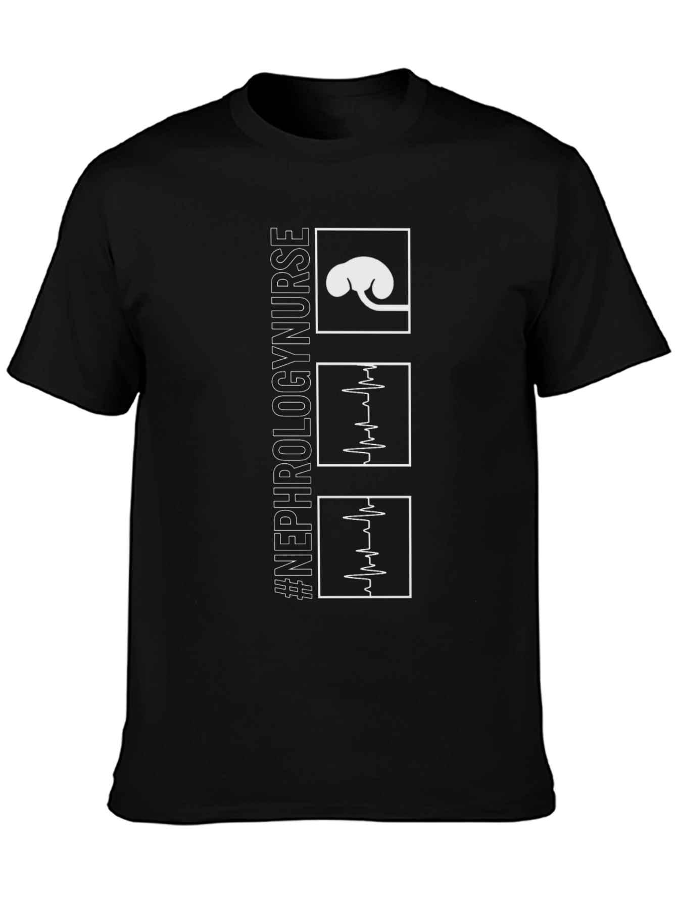 Nephrology Nurse T-Shirt - Heartbeat Design