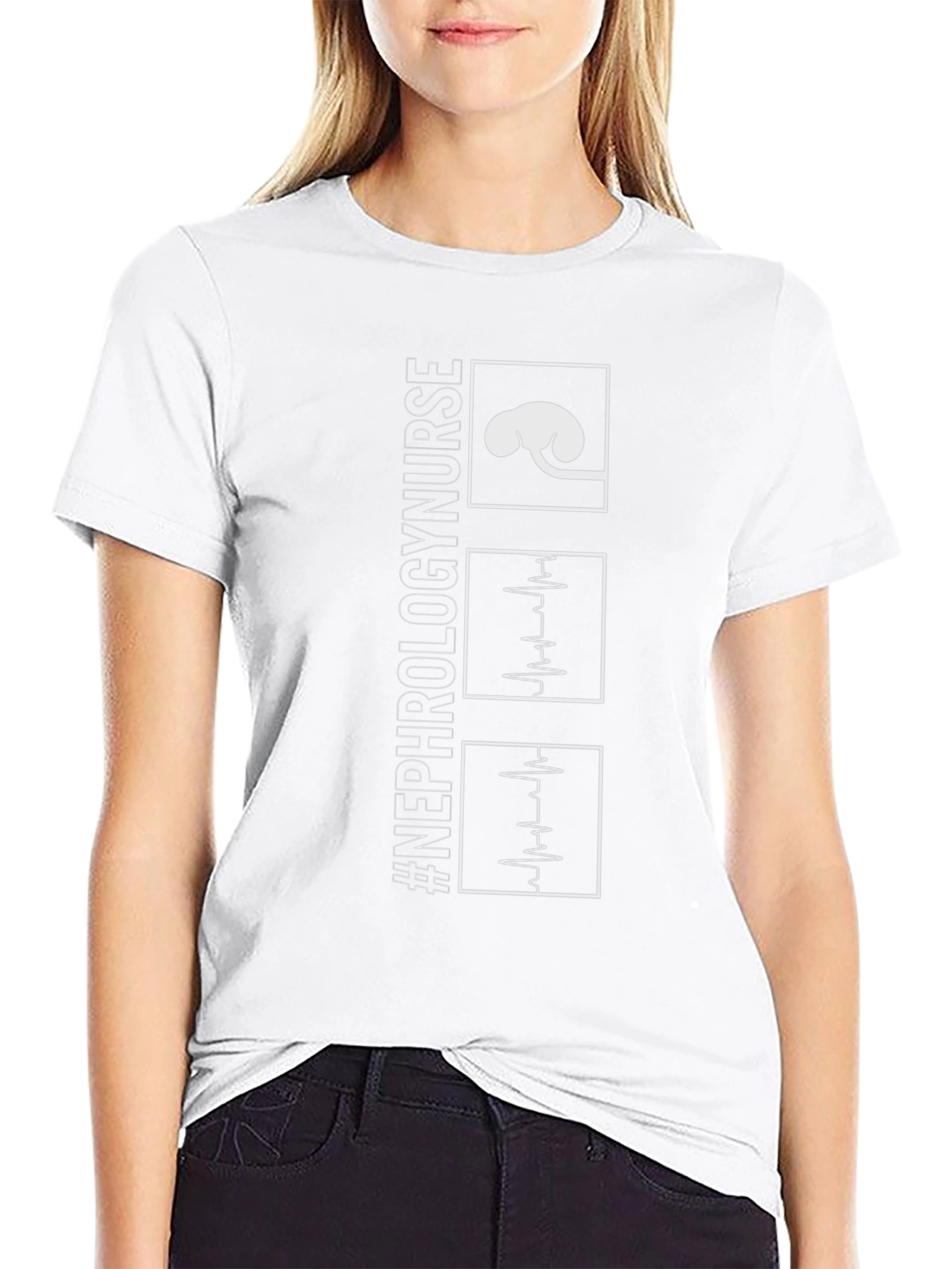 Nephrology Nurse T-Shirt - Heartbeat Design