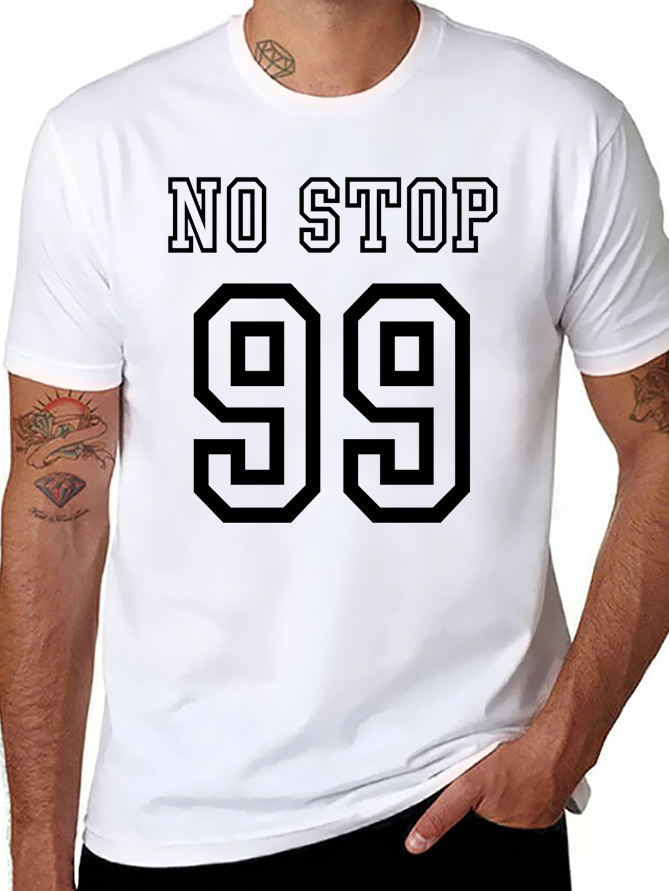 No Stop 99 Graphic T-Shirt Black