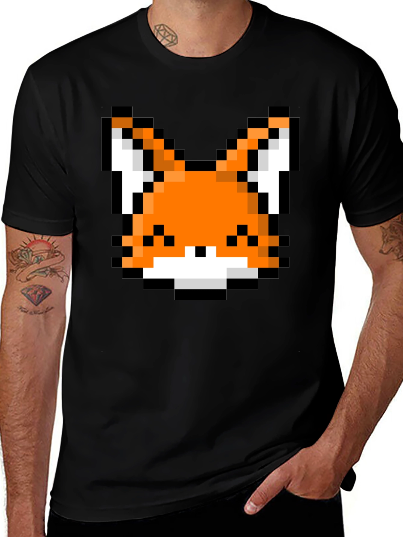 Pixel Fox Graphic T-Shirt