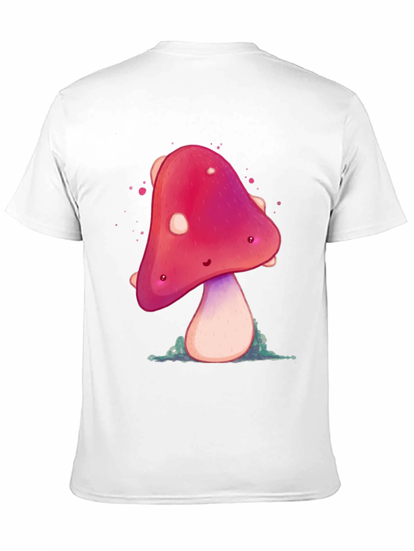 Funky Mushroom Graphic Tee - Black Cotton Blend