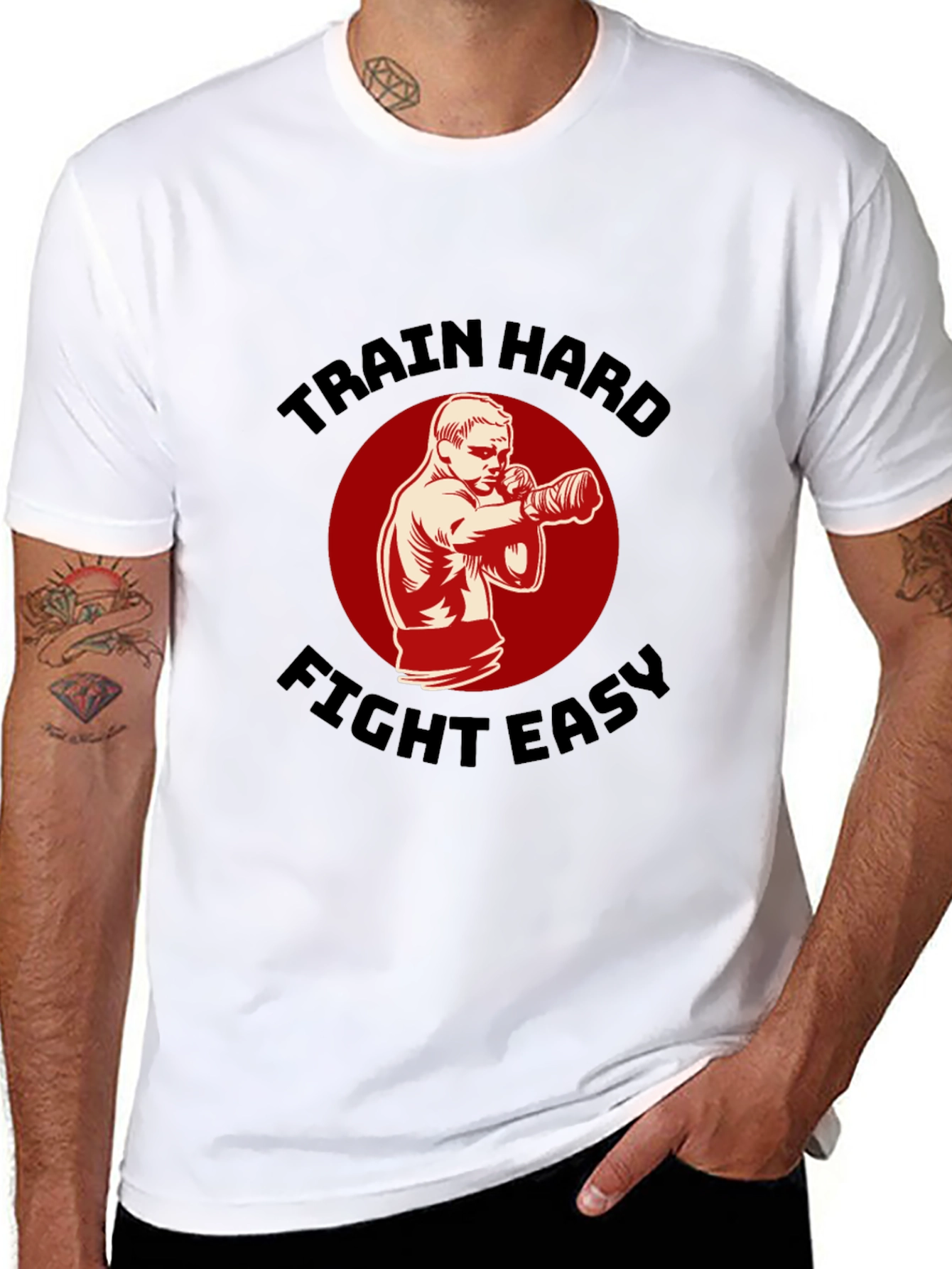 Train Hard Fight Easy Graphic Tee