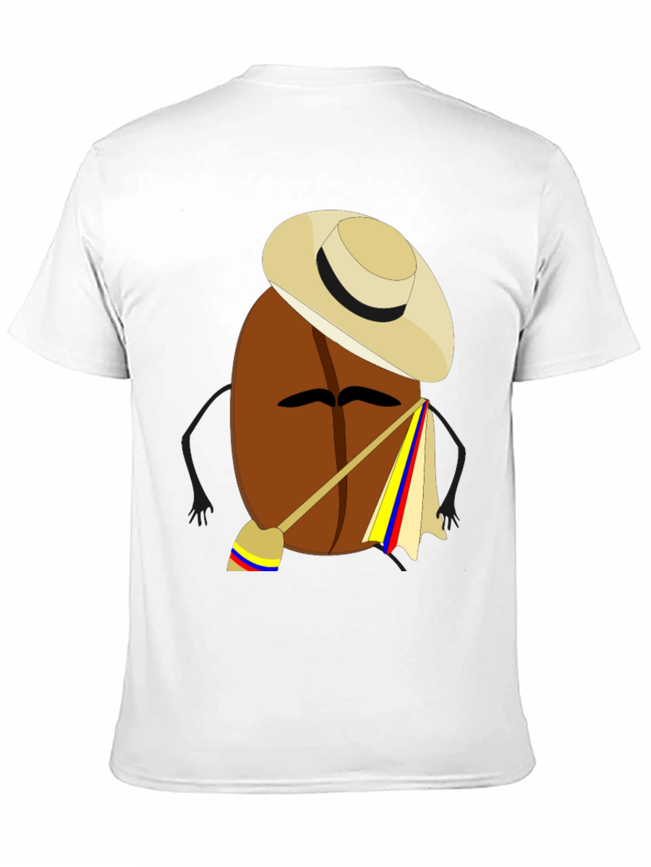 Colombian Coffee Bean Cartoon T-Shirt