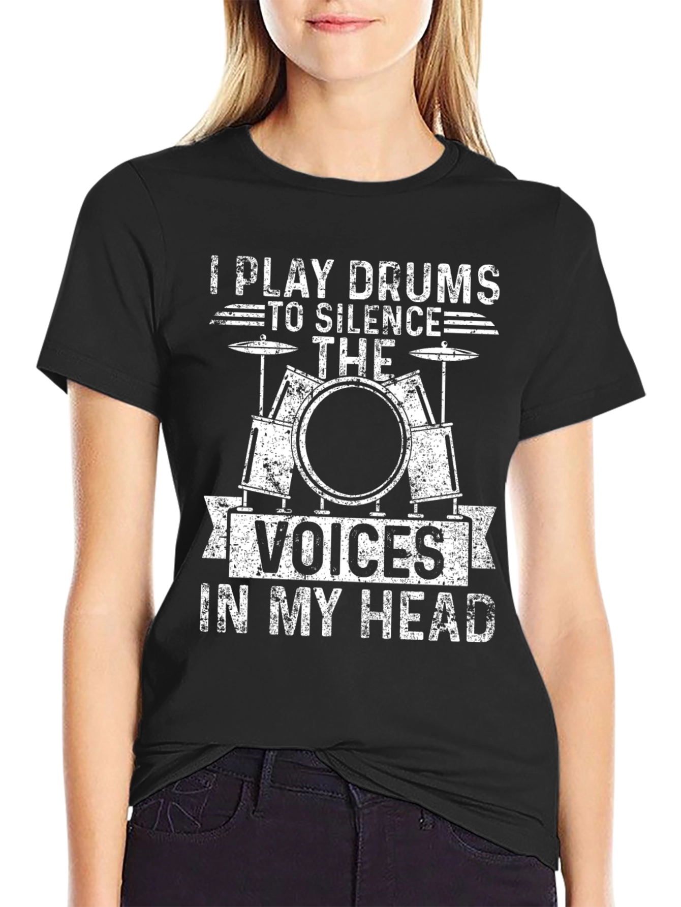 Drummer T-Shirt: Silence the Voices Tee