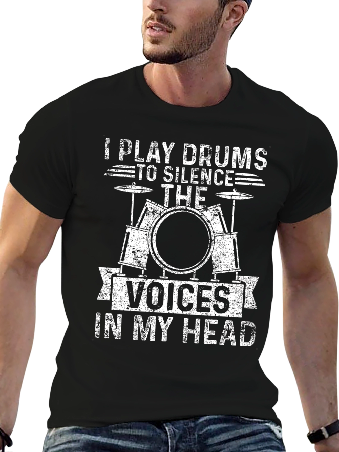 Drummer T-Shirt: Silence the Voices Tee