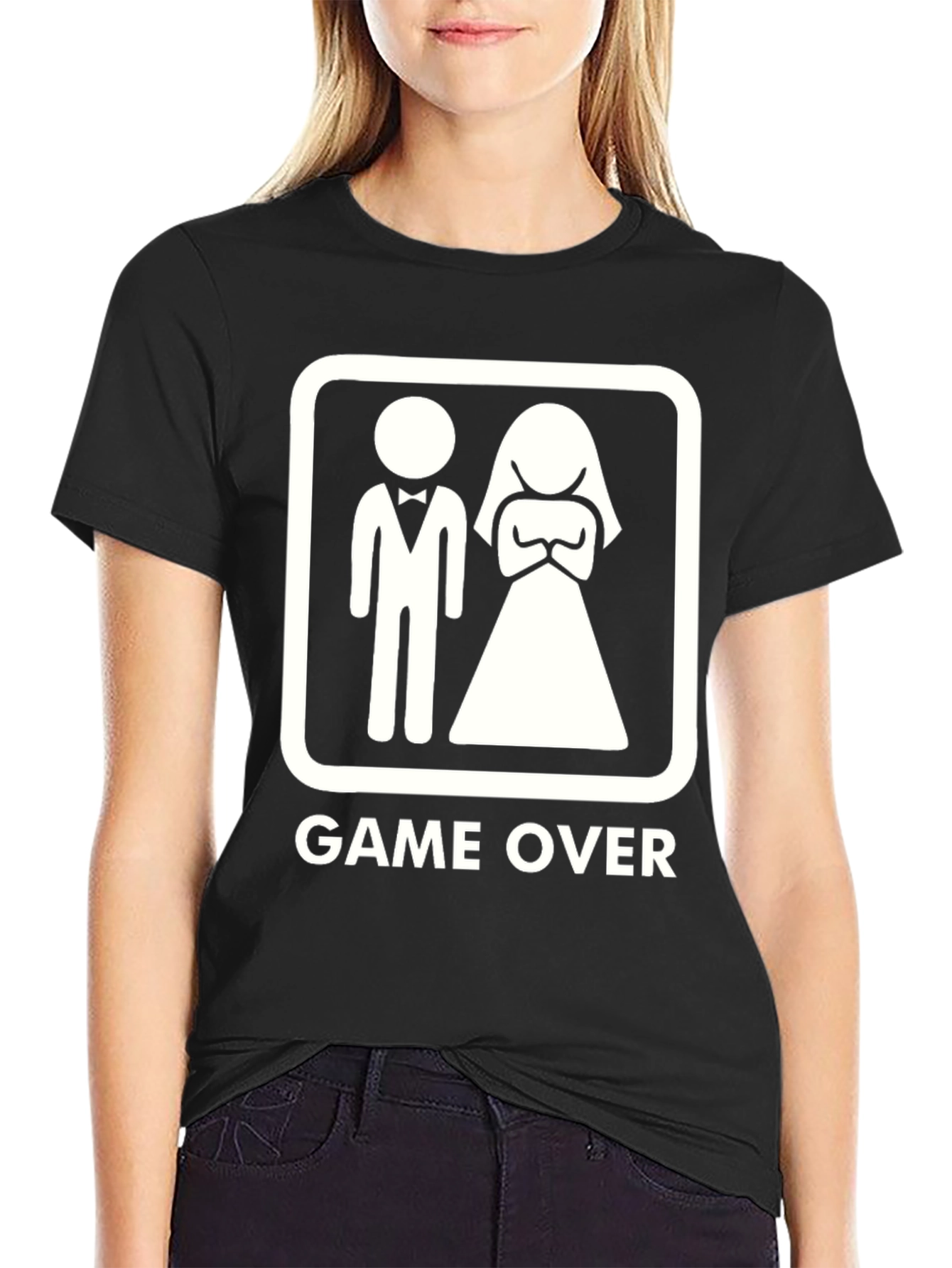 Game Over Groom Bride Graphic T-Shirt
