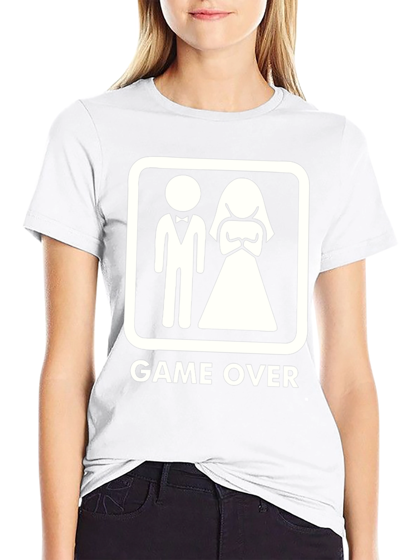 Game Over Groom Bride Graphic T-Shirt