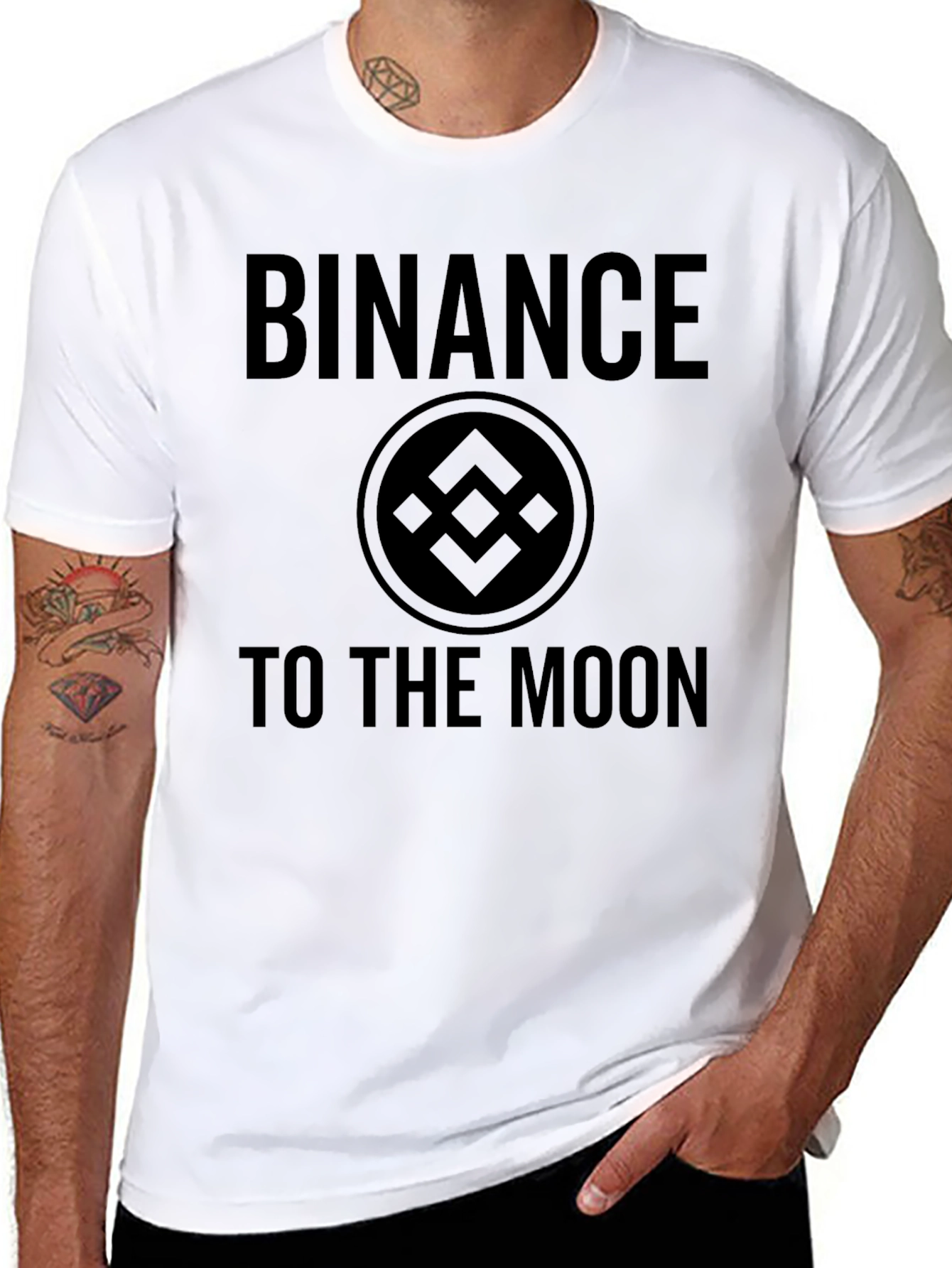 Binance Crypto To The Moon Graphic T-Shirt