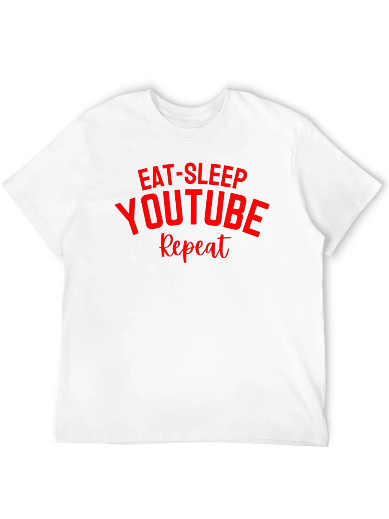 Eat Sleep YouTube Repeat Black T-Shirt
