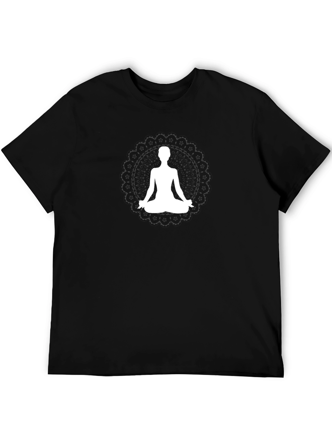 Meditative Mandala Mens T-Shirt - Black