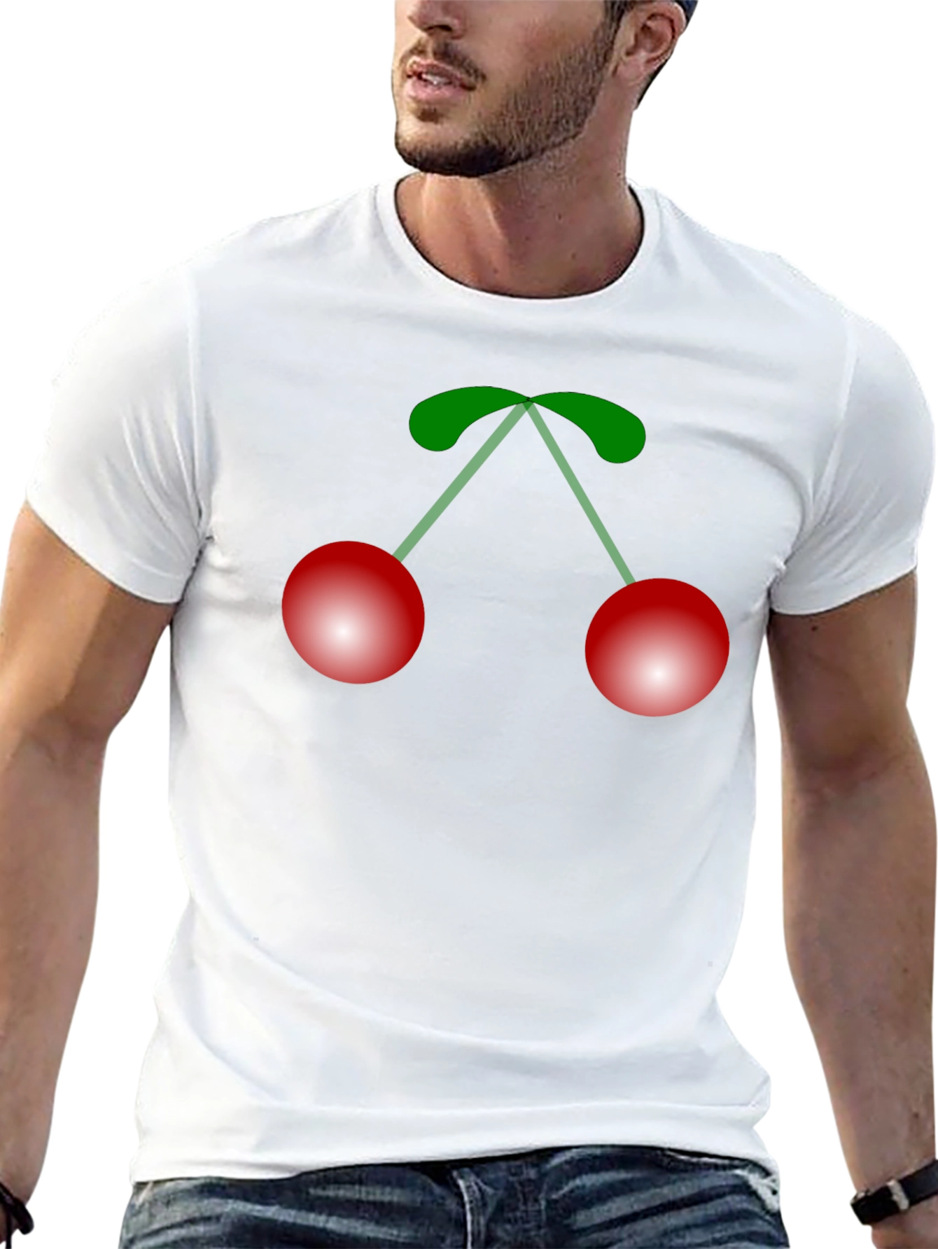 Cherry Graphic Black T-Shirt