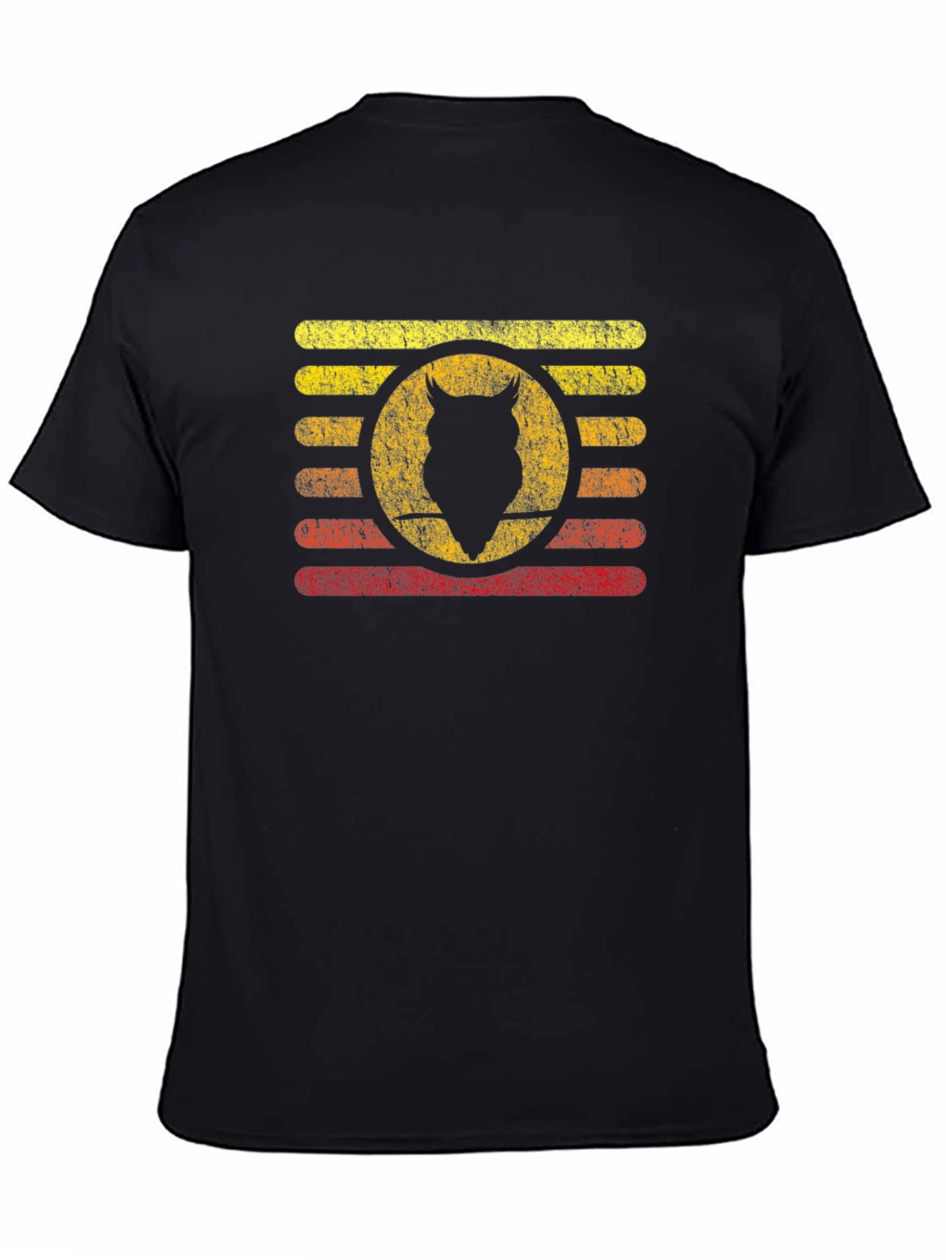 Retro Owl Silhouette Graphic T-Shirt