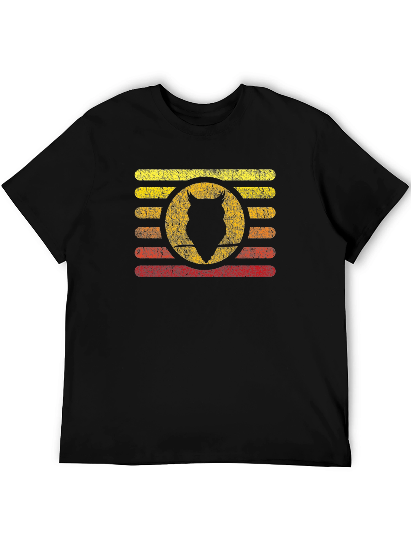 Retro Owl Silhouette Graphic T-Shirt