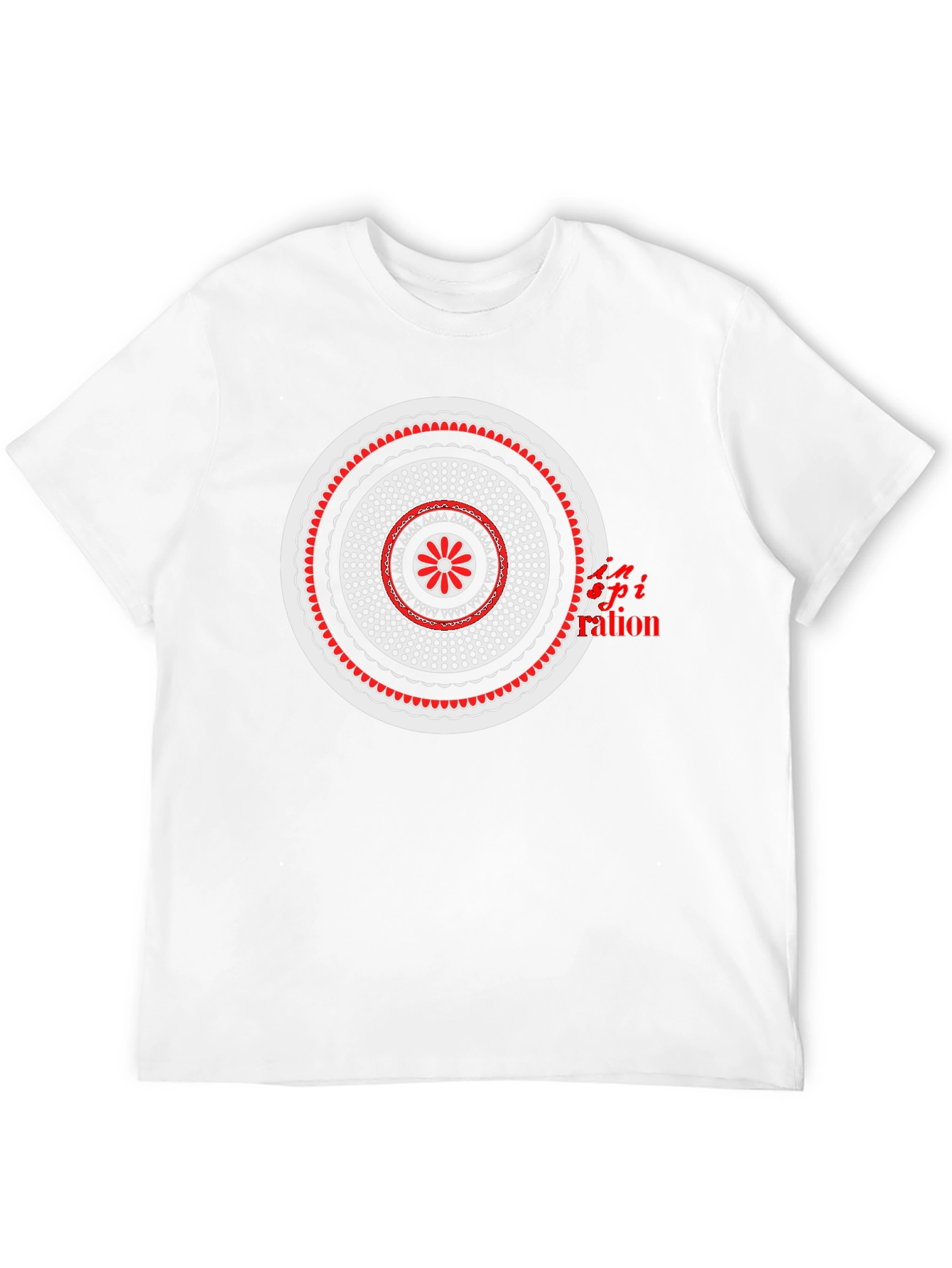 Black Graphic Tee - Circle Mandala Design