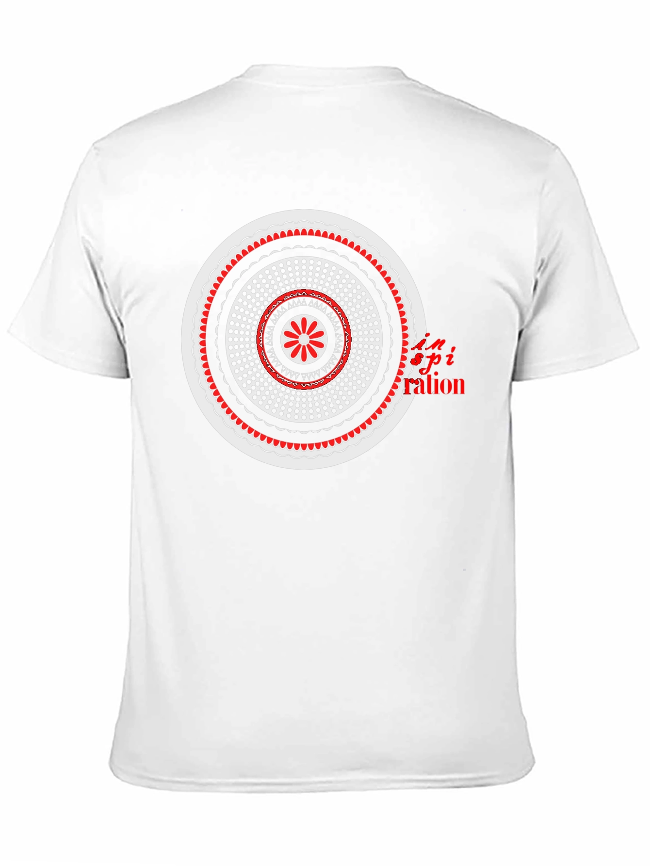 Black Graphic Tee - Circle Mandala Design