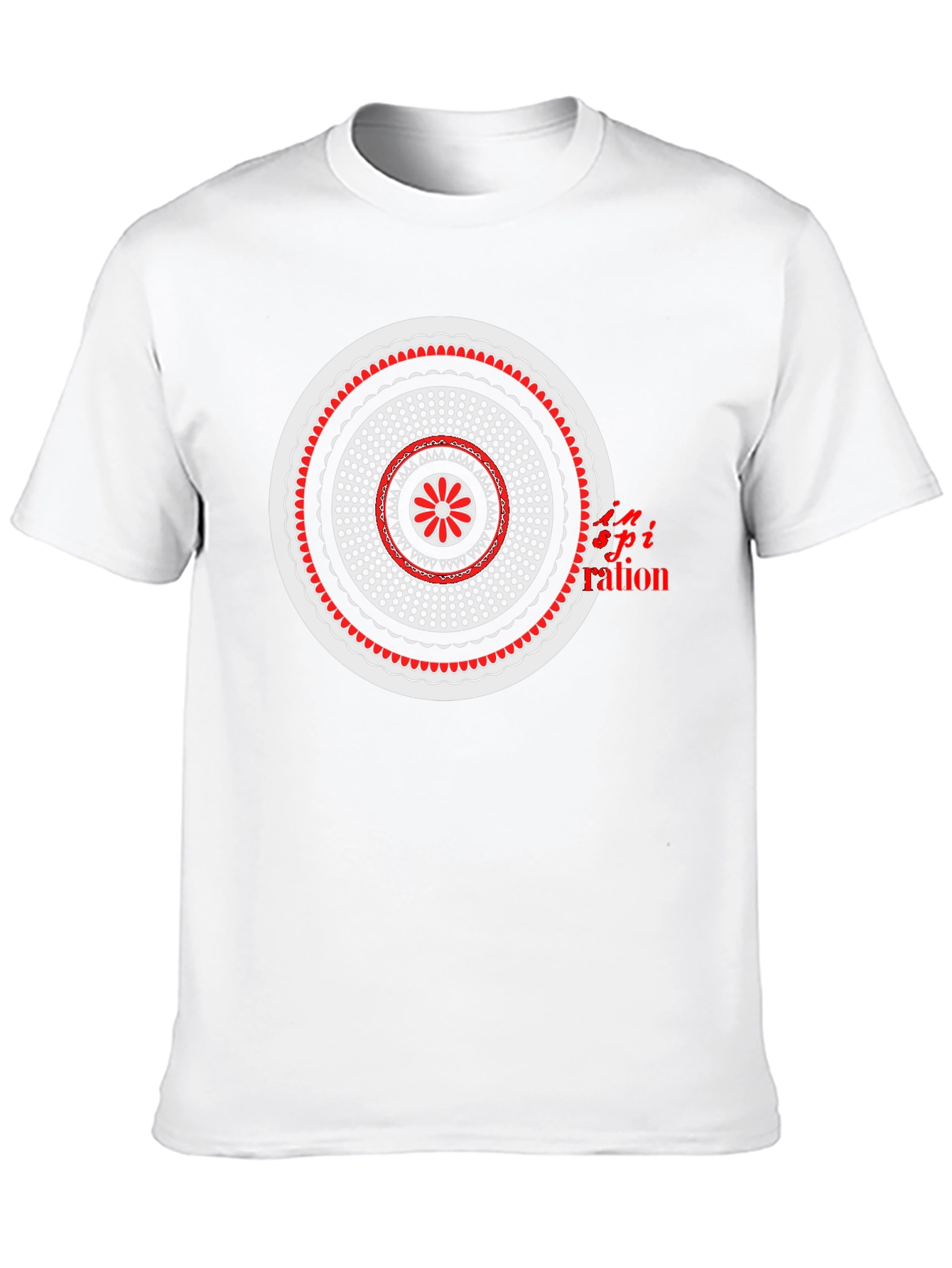 Black Graphic Tee - Circle Mandala Design