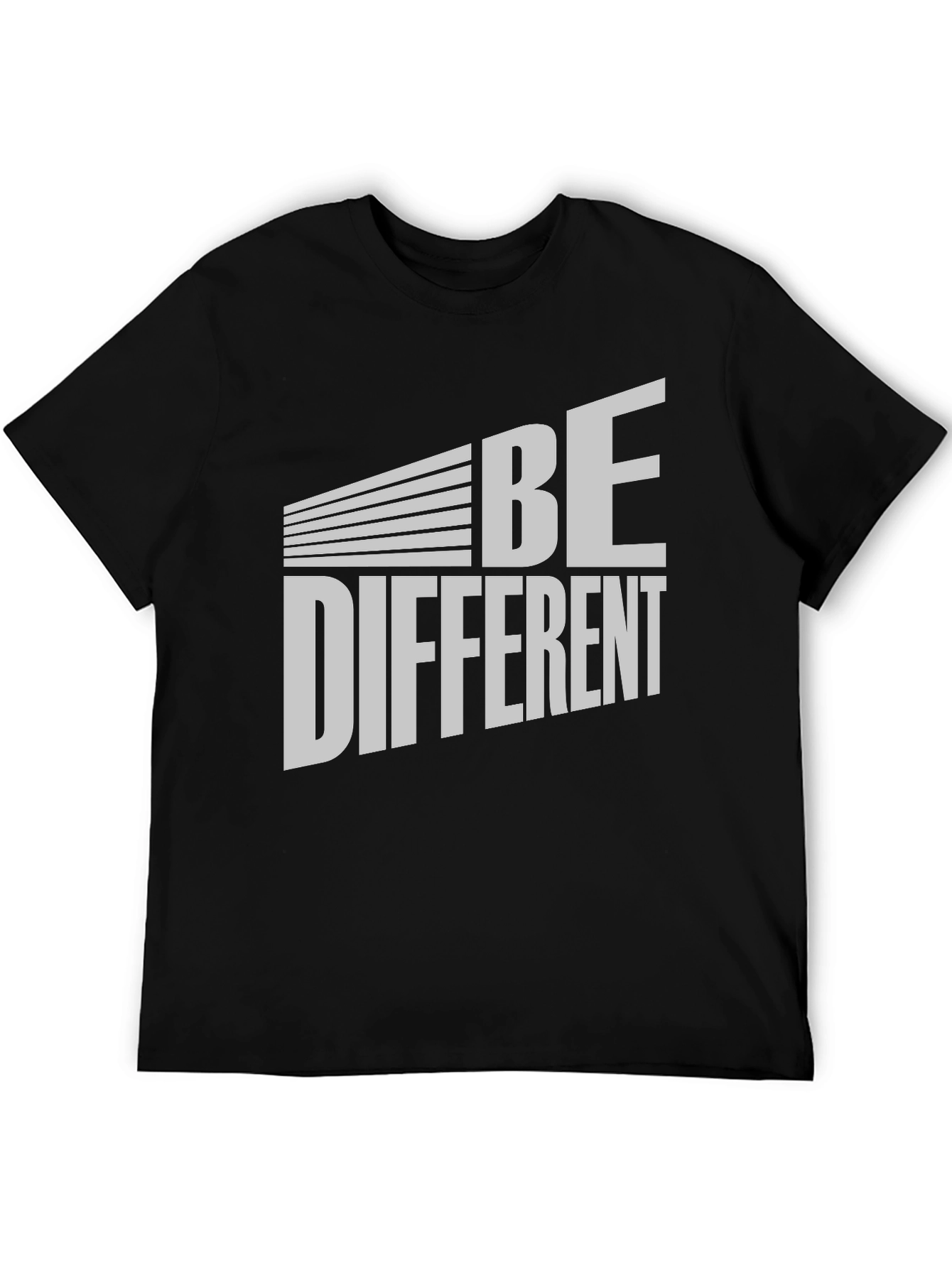 Be Different Graphic Tee - Black Cotton T-Shirt