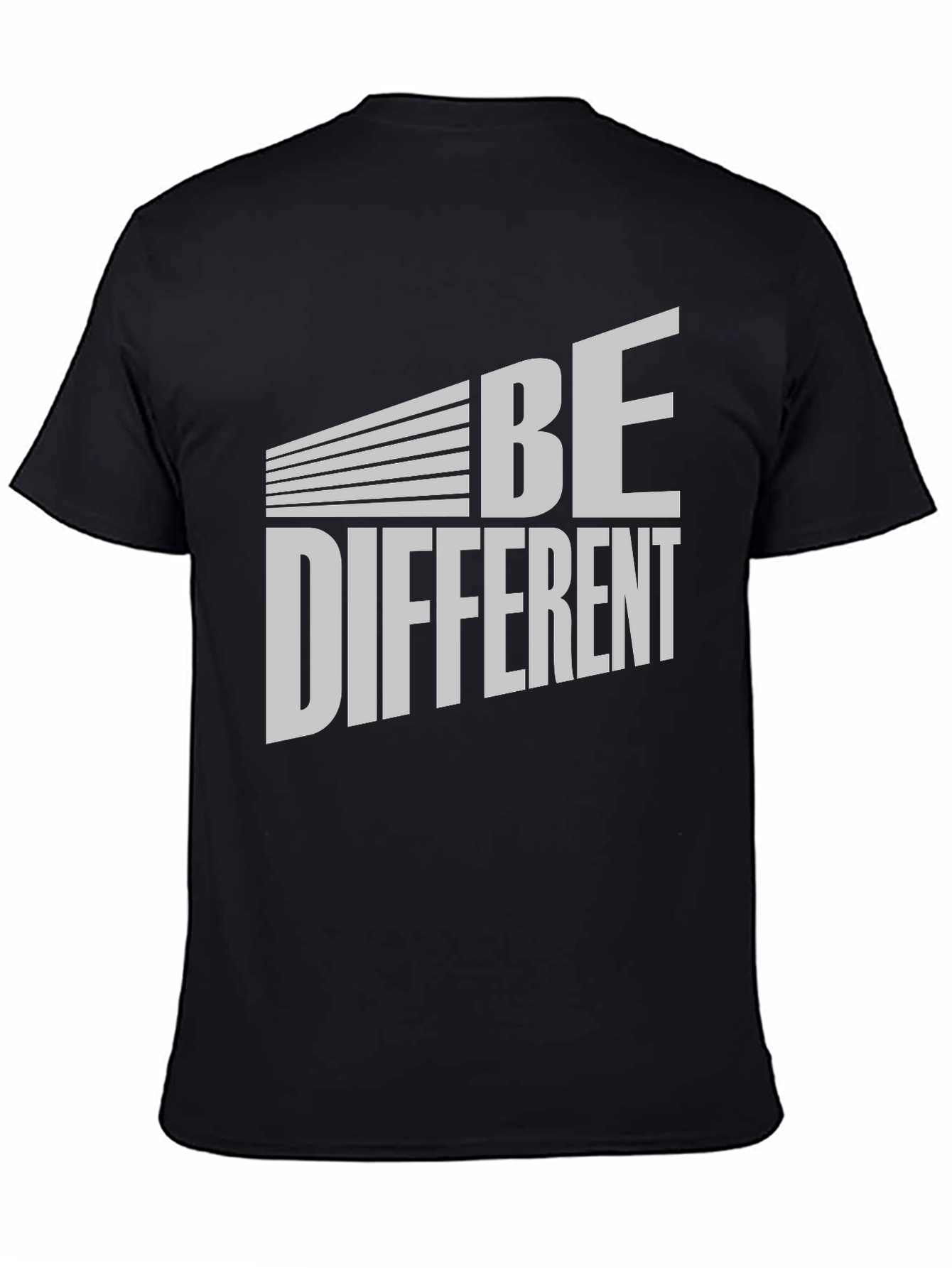 Be Different Graphic Tee - Black Cotton T-Shirt