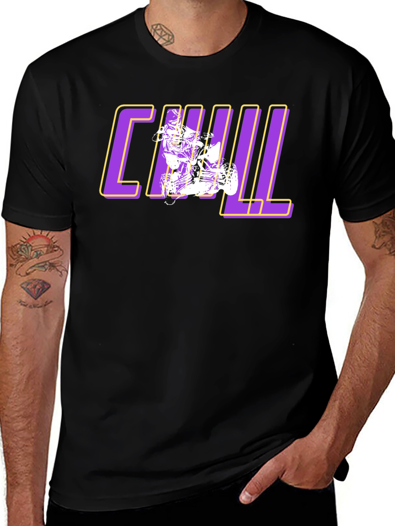 Cool Racer Graphic Tee -  Black T-Shirt