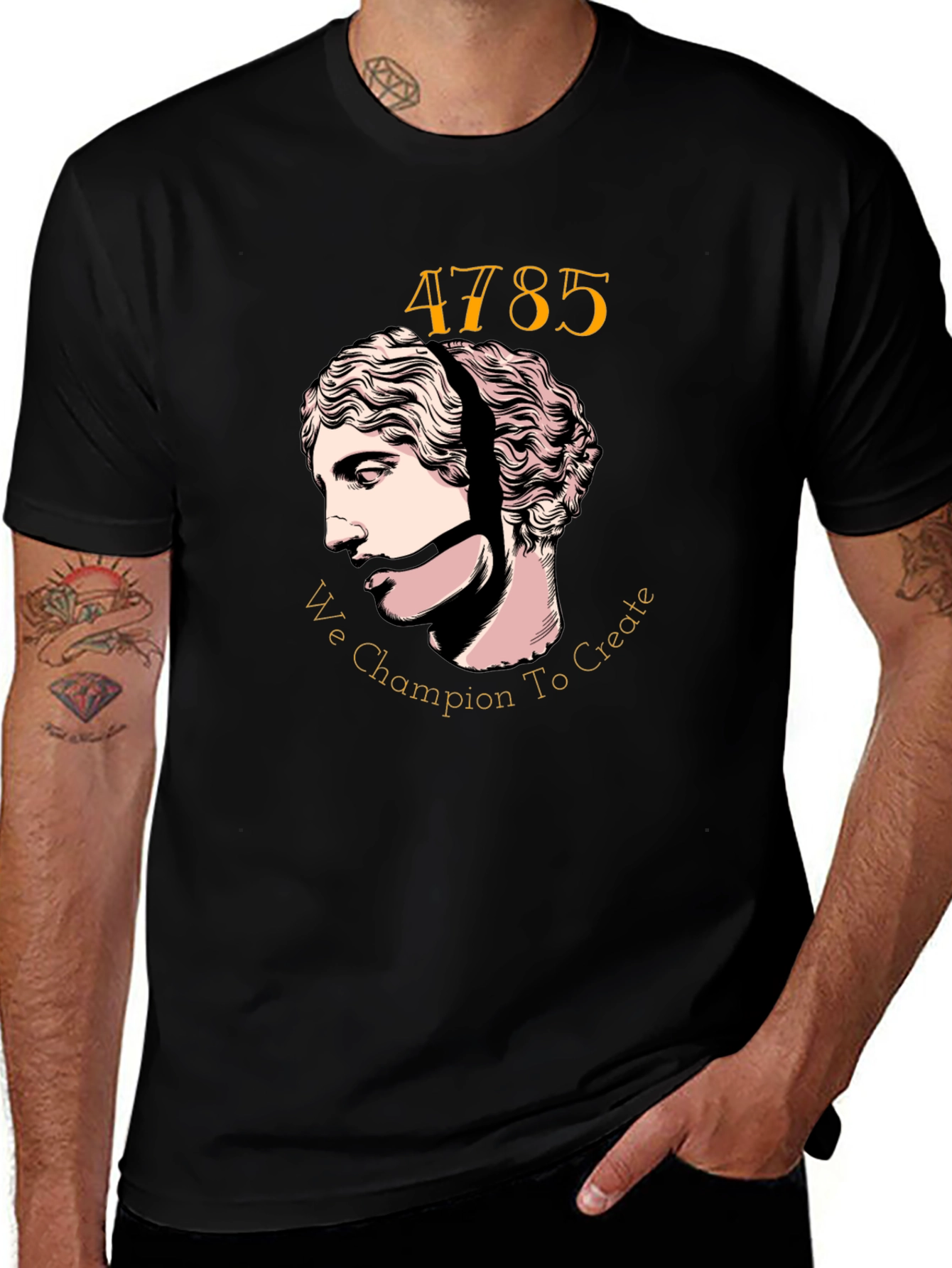 Artistic Graphic Tee - We Champion to Create Design