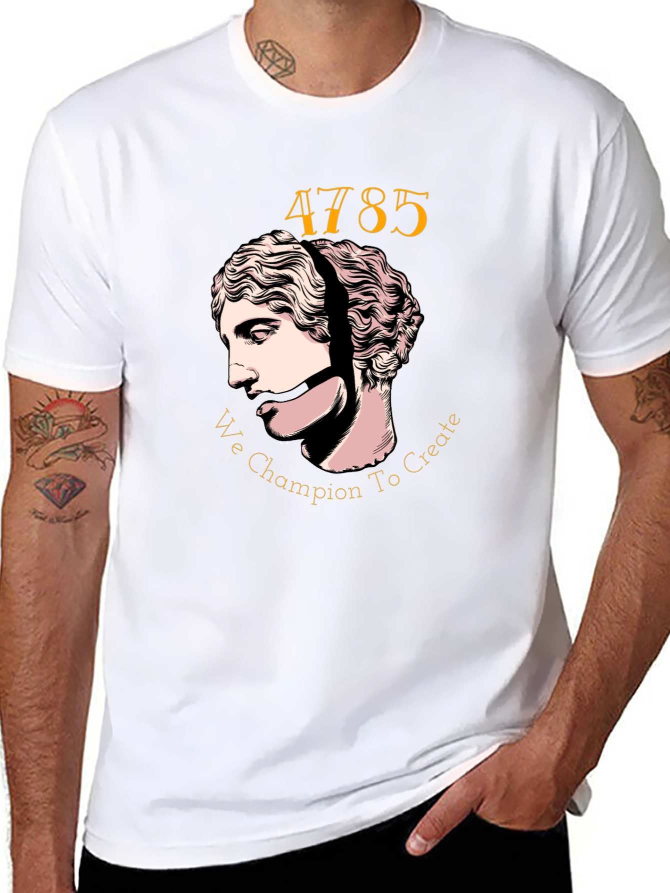 Artistic Graphic Tee - We Champion to Create Design