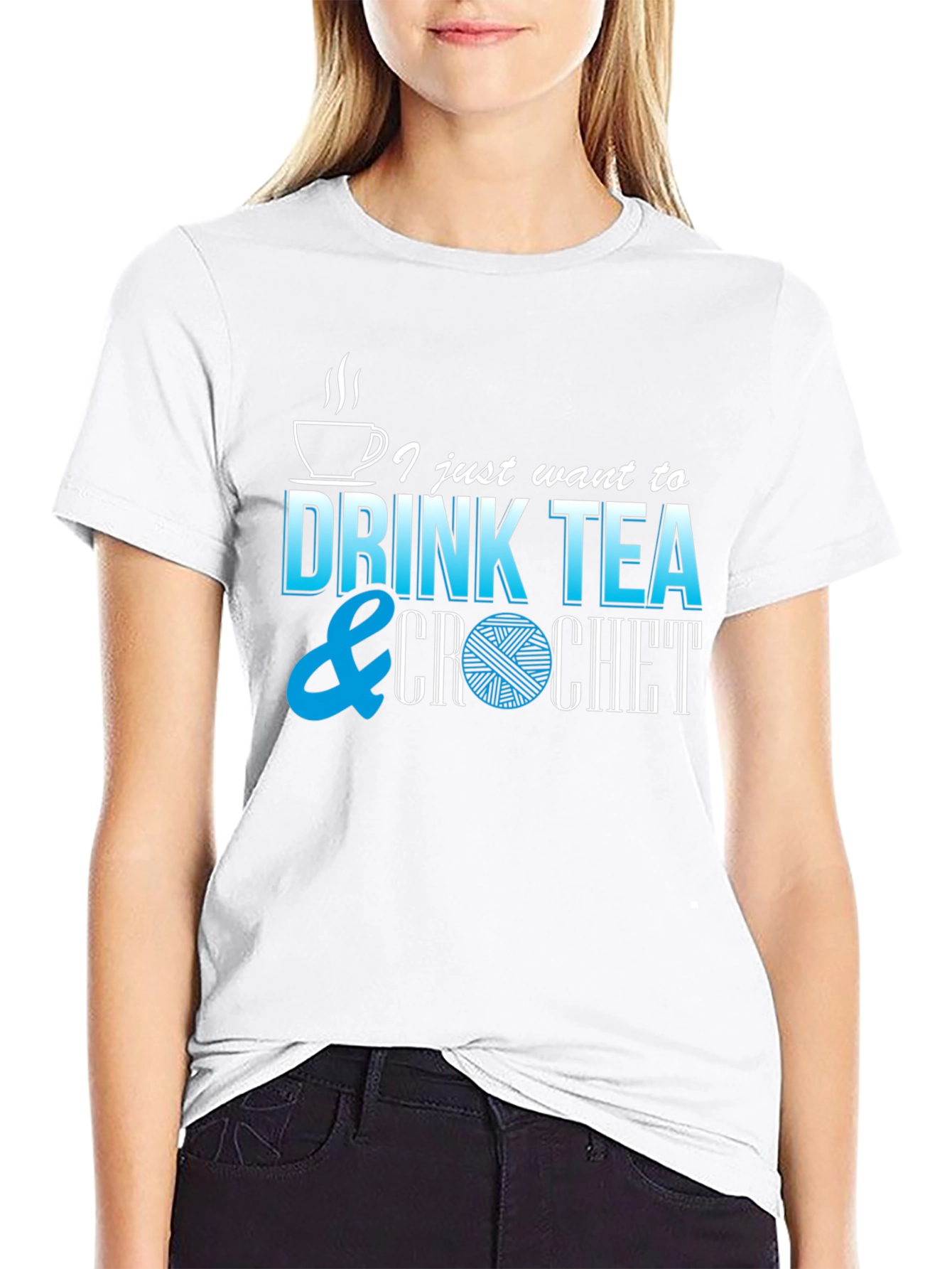 Drink Tea & Crochet Graphic Tee