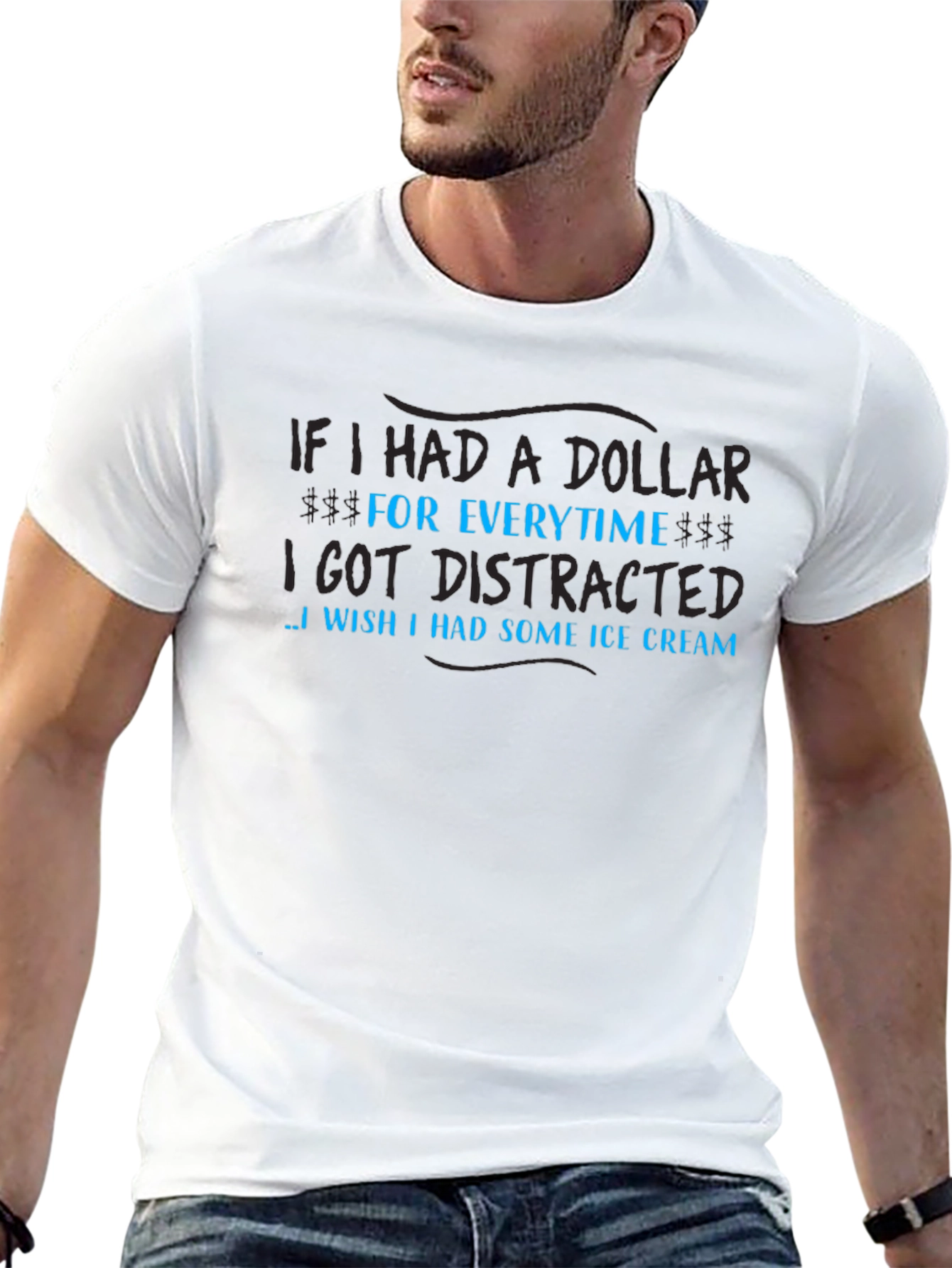 Distracted Ice Cream Graphic Tee