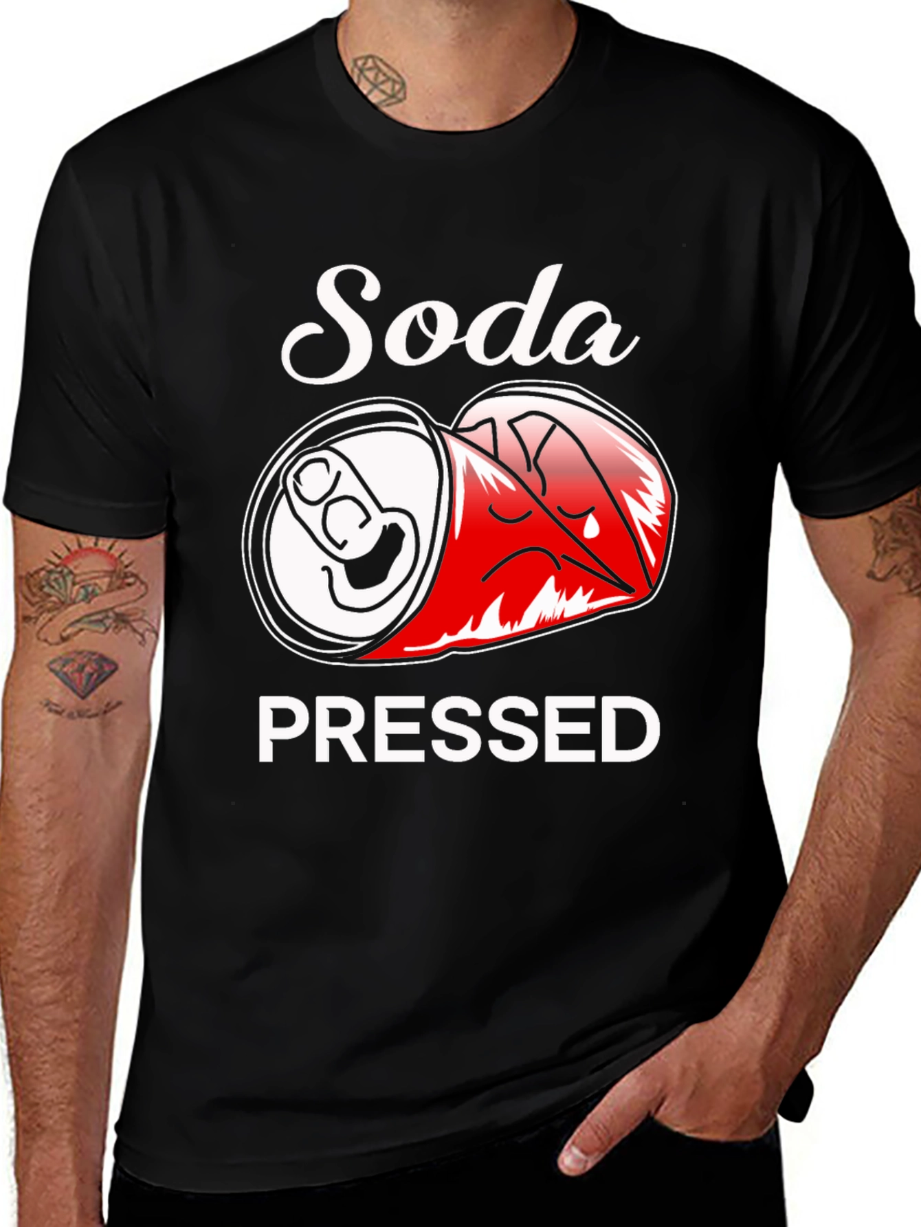 Soda Pressed Black Graphic Tee